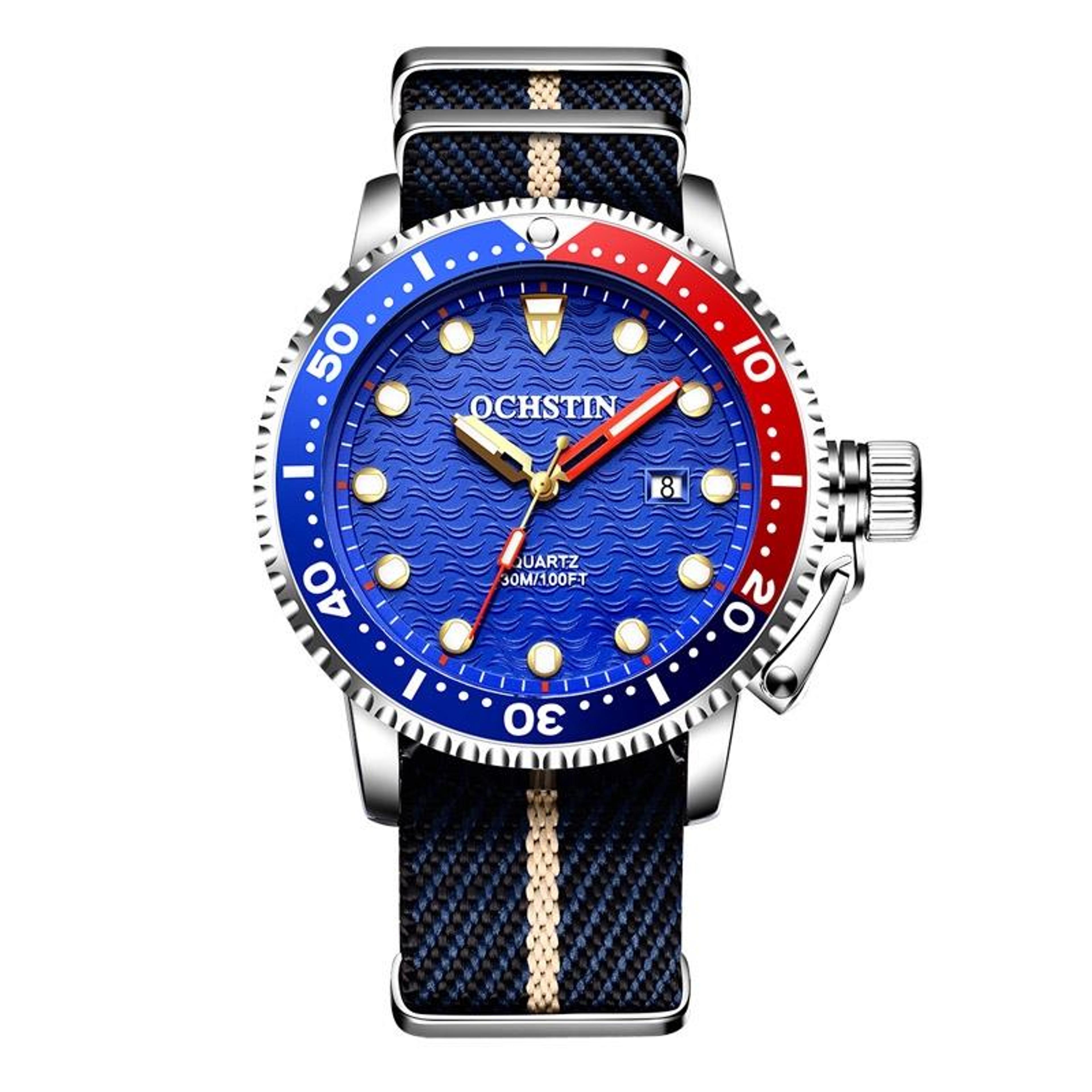 OCHSTIN 7003B Mens Quartz Watch Waterproof Luminous Multifunction Business Watch With Nylon Strap 9