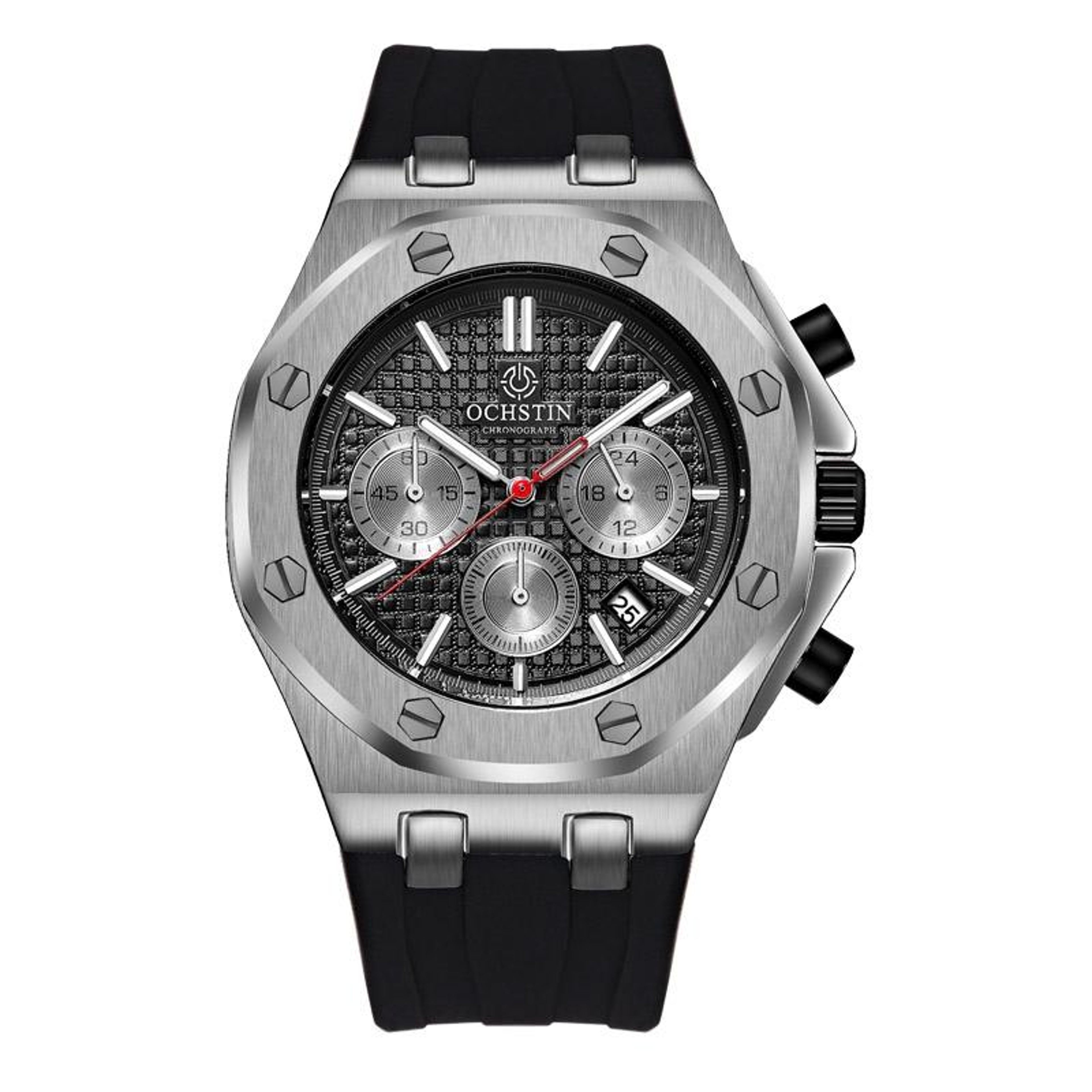 OCHSTIN 6100E Mens Quartz Watch Waterproof Multifunction Sports Business Watch With TPU Strap 1