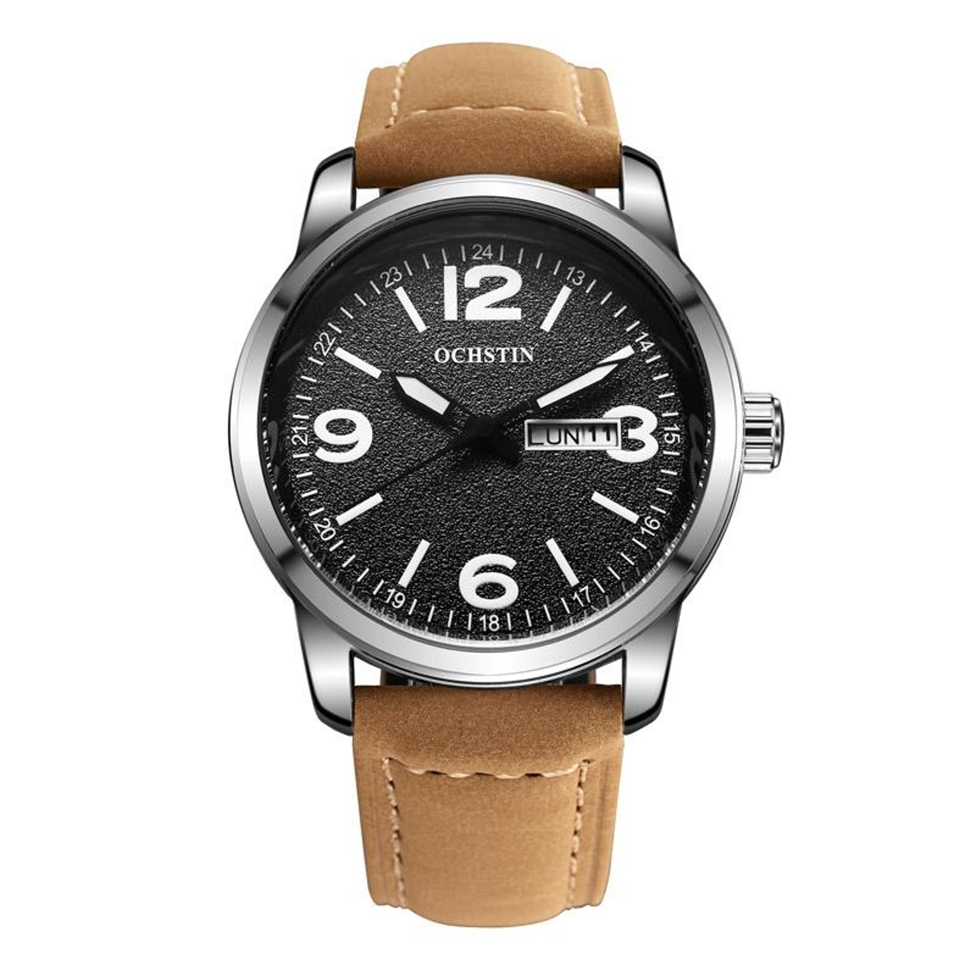 Ochstin 6047B Business Quartz Watch Genuine Leather Watch For Men Waterproof Luminous Analog Wristw 10