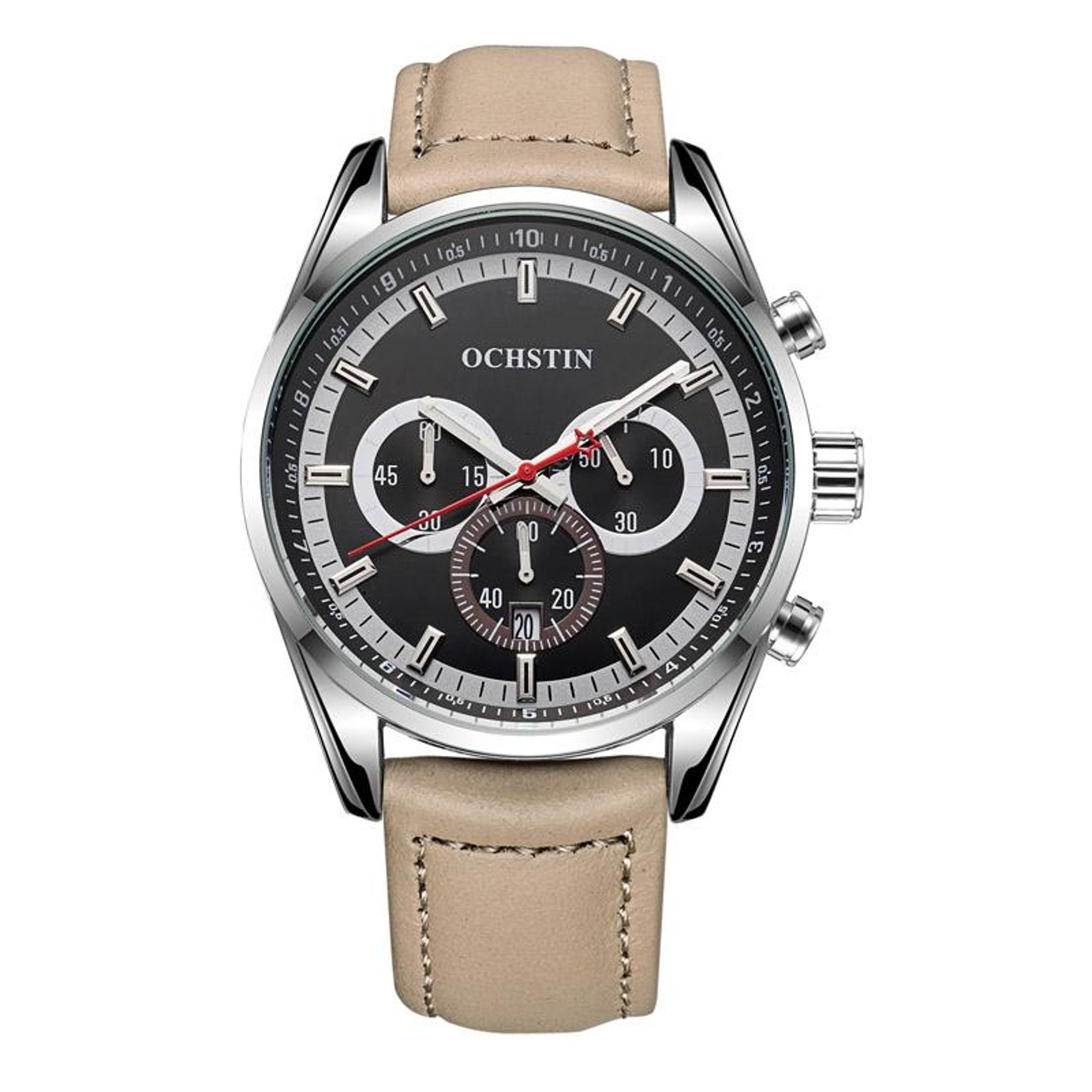 Ochstin 6046A Mens Leather Watch Business Quartz Watch Waterproof Analog Wristwatch 11