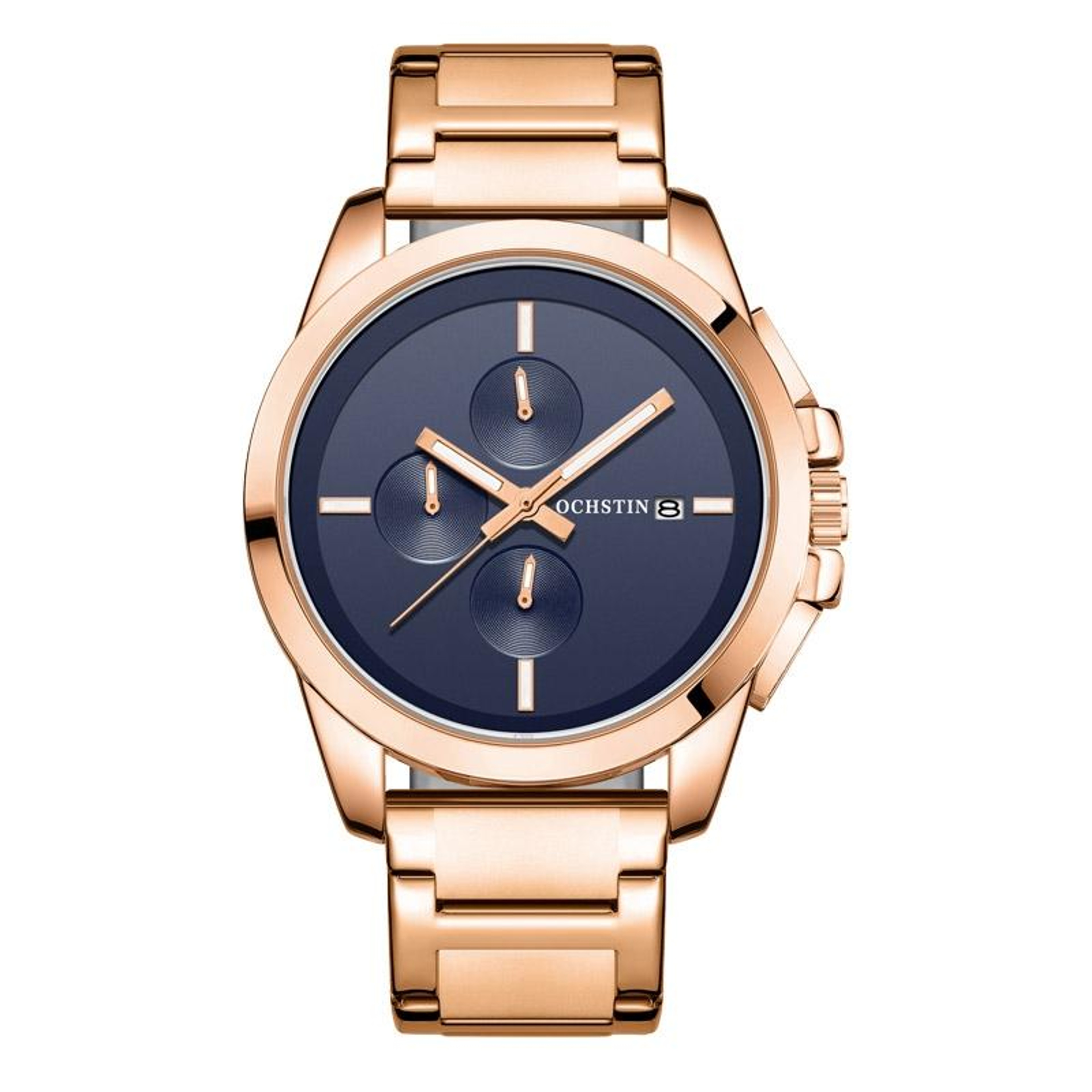 OCHSTIN 6059C Mens Quartz Watch Multifunction Stainless Steel Watch Business Wristwatch 0