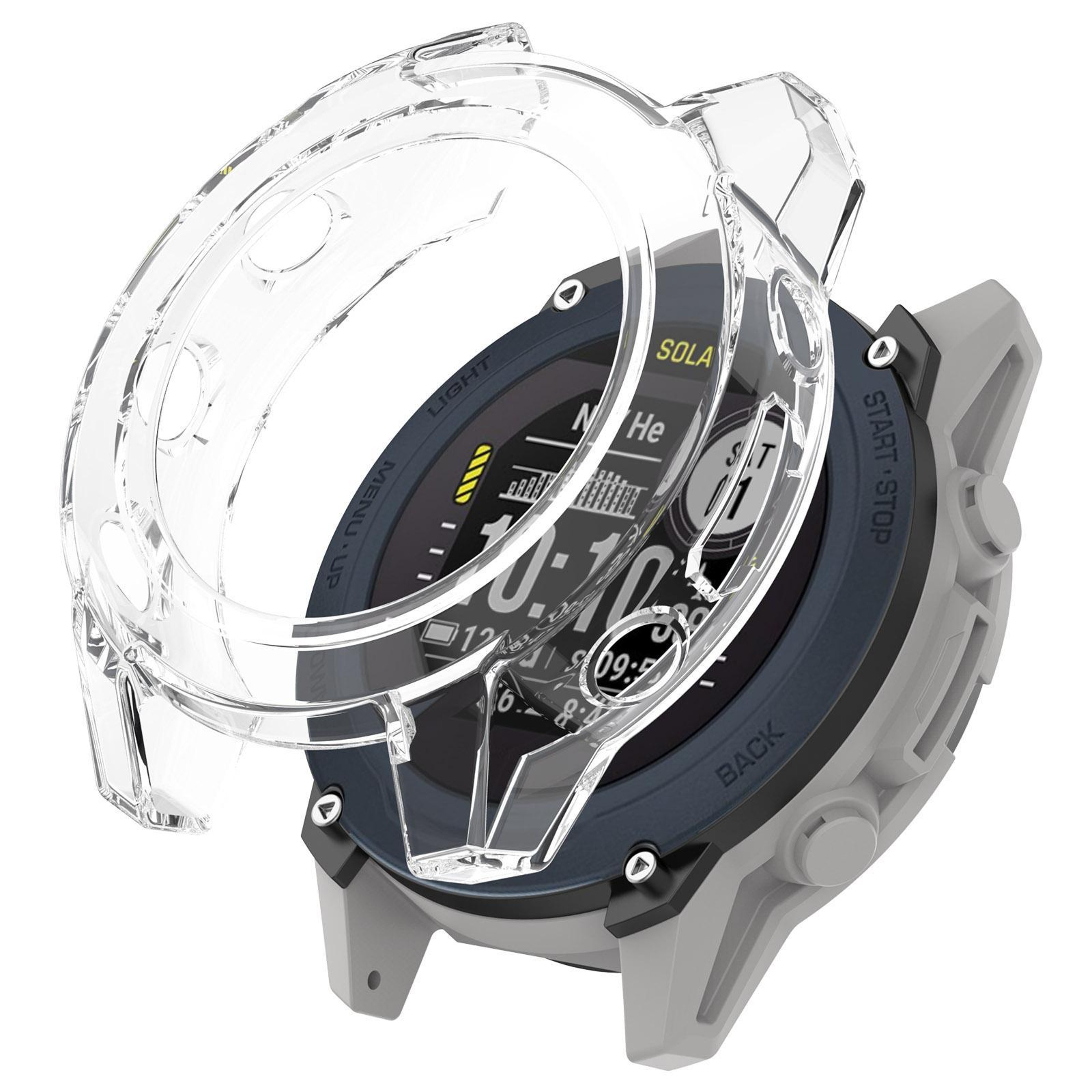 Garmin Descent G2 Case Flexible TPU Watch Cover Half Coverage Translucent Protective Case 2