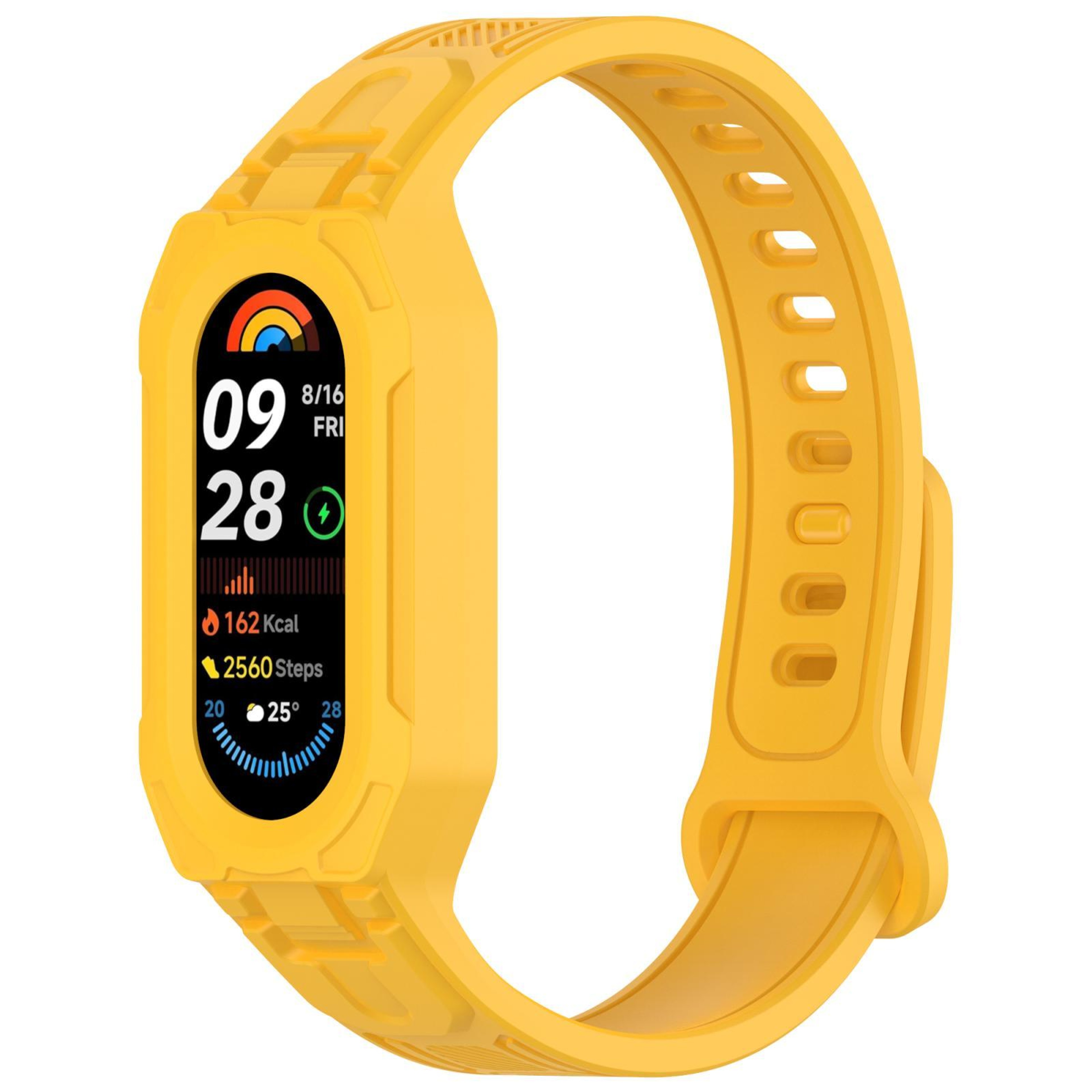 Xiaomi Smart Band 9 8 7 6 5 Silicone Watch Band Twill Integrated Protective Watch Strap 2
