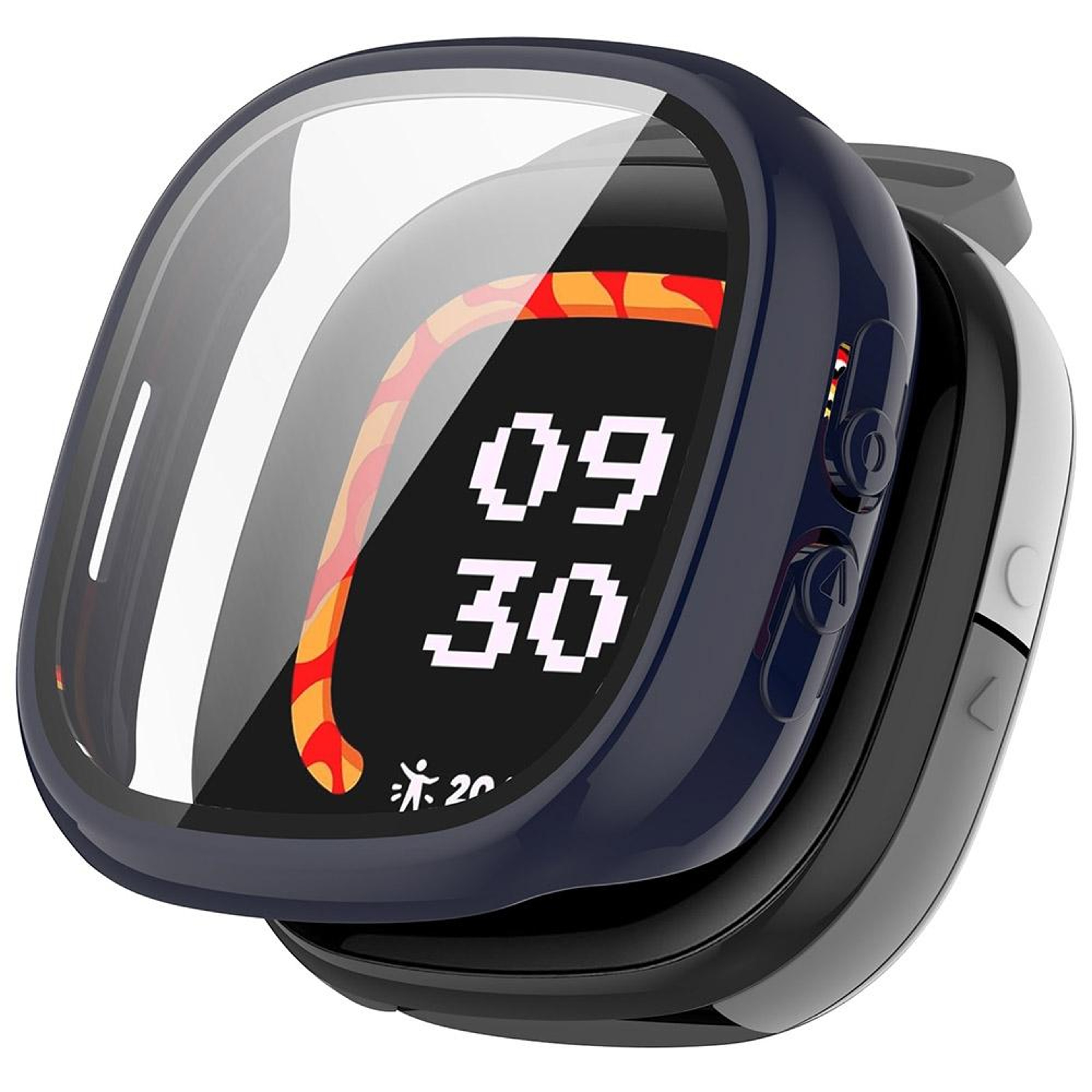 For Fitbit Ace LTE Protective Case With Tempered Glass Screen Protector PC Full Coverage Cover 9