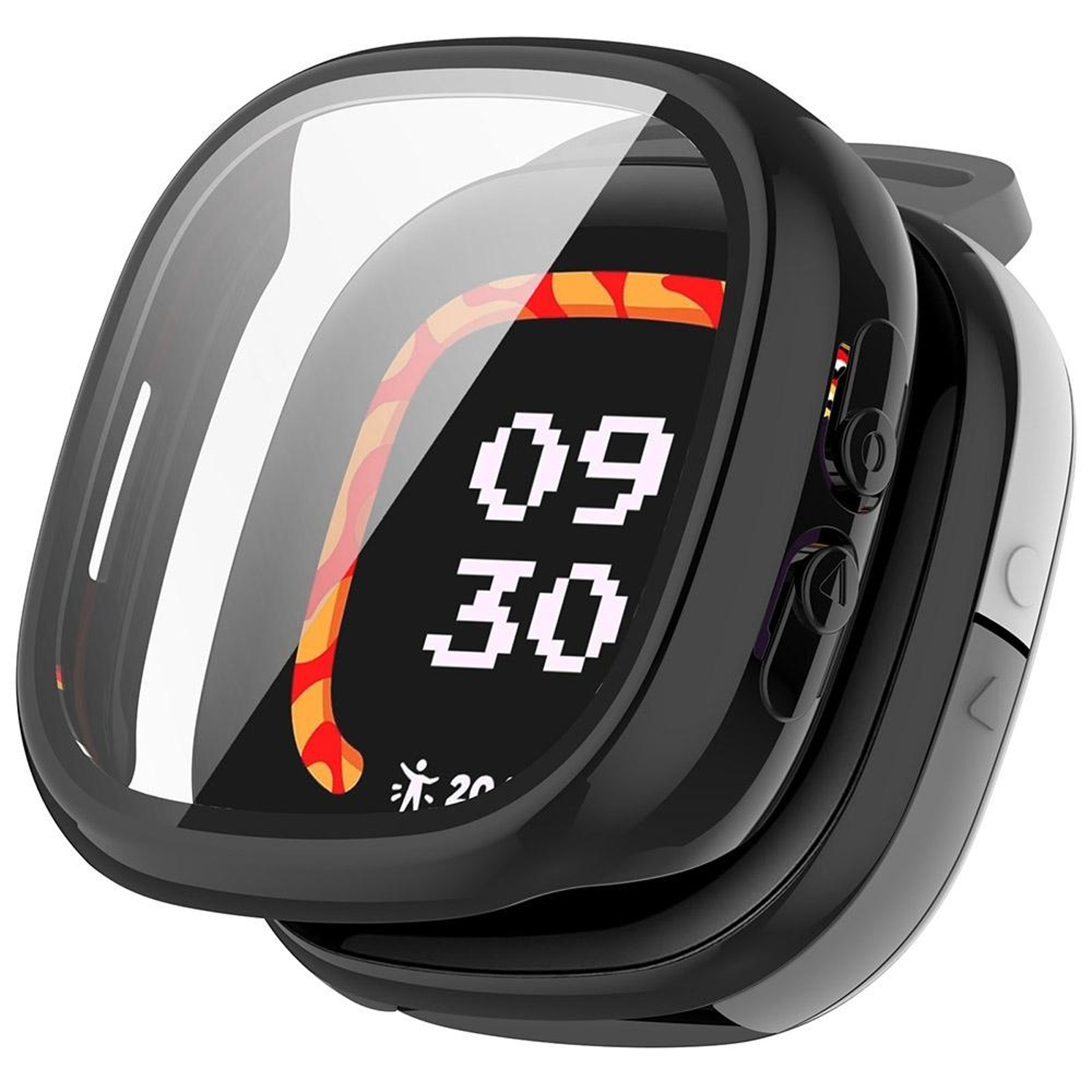 For Fitbit Ace LTE Protective Case With Tempered Glass Screen Protector PC Full Coverage Cover 5