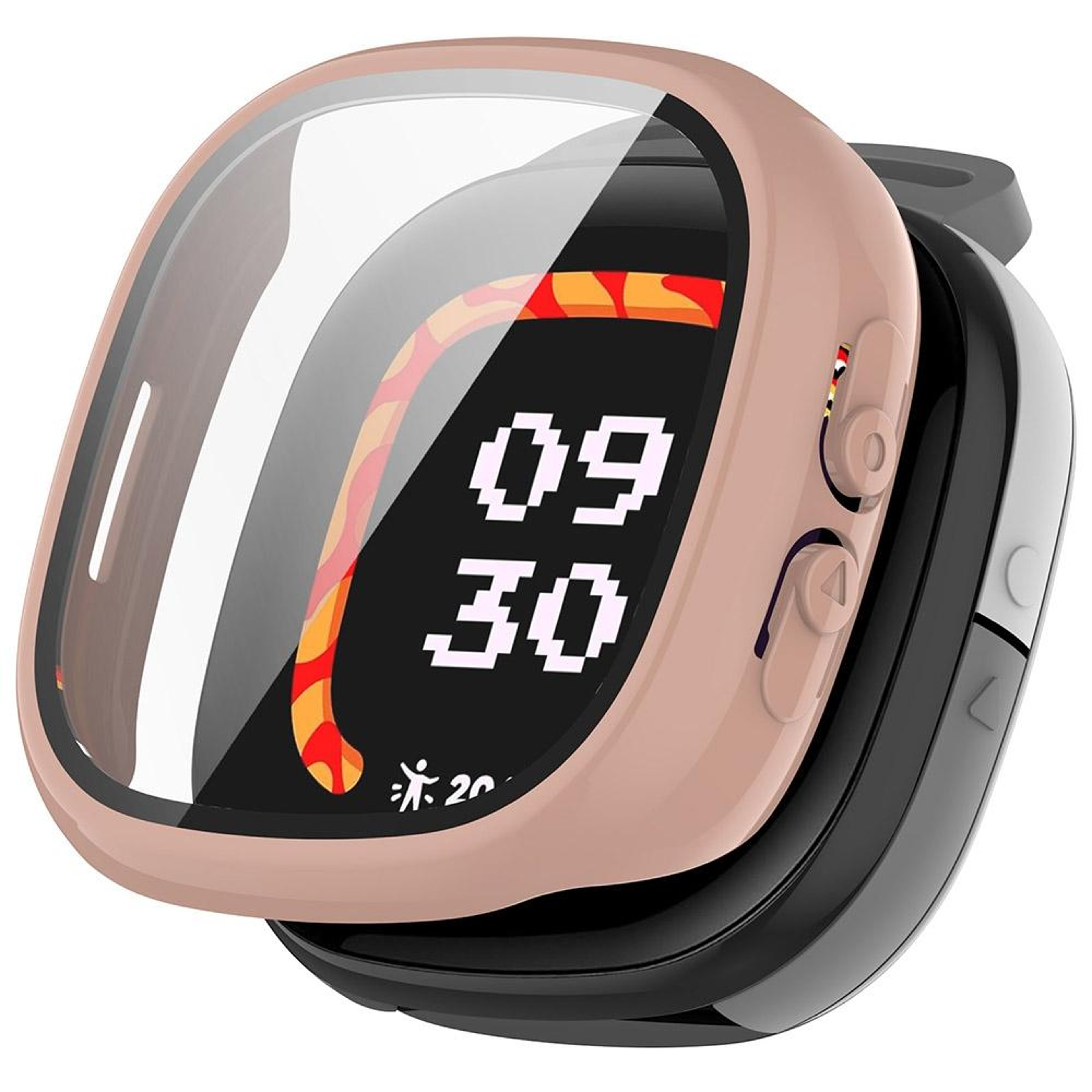 For Fitbit Ace LTE Protective Case With Tempered Glass Screen Protector PC Full Coverage Cover 11