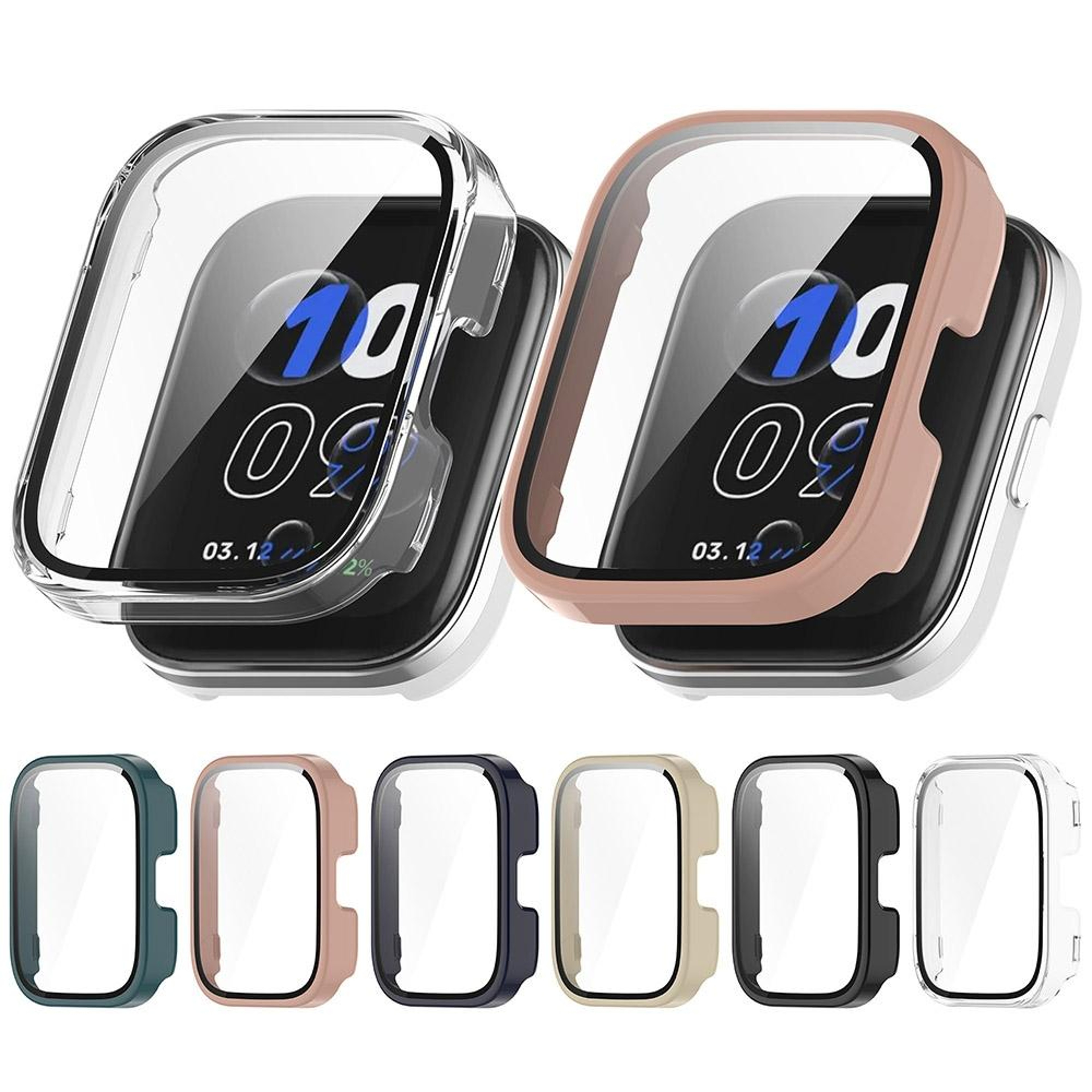 Amazfit Bip 5 Unity Protective Case With Tempered Glass Screen Protector PC Full Coverage Cover 9