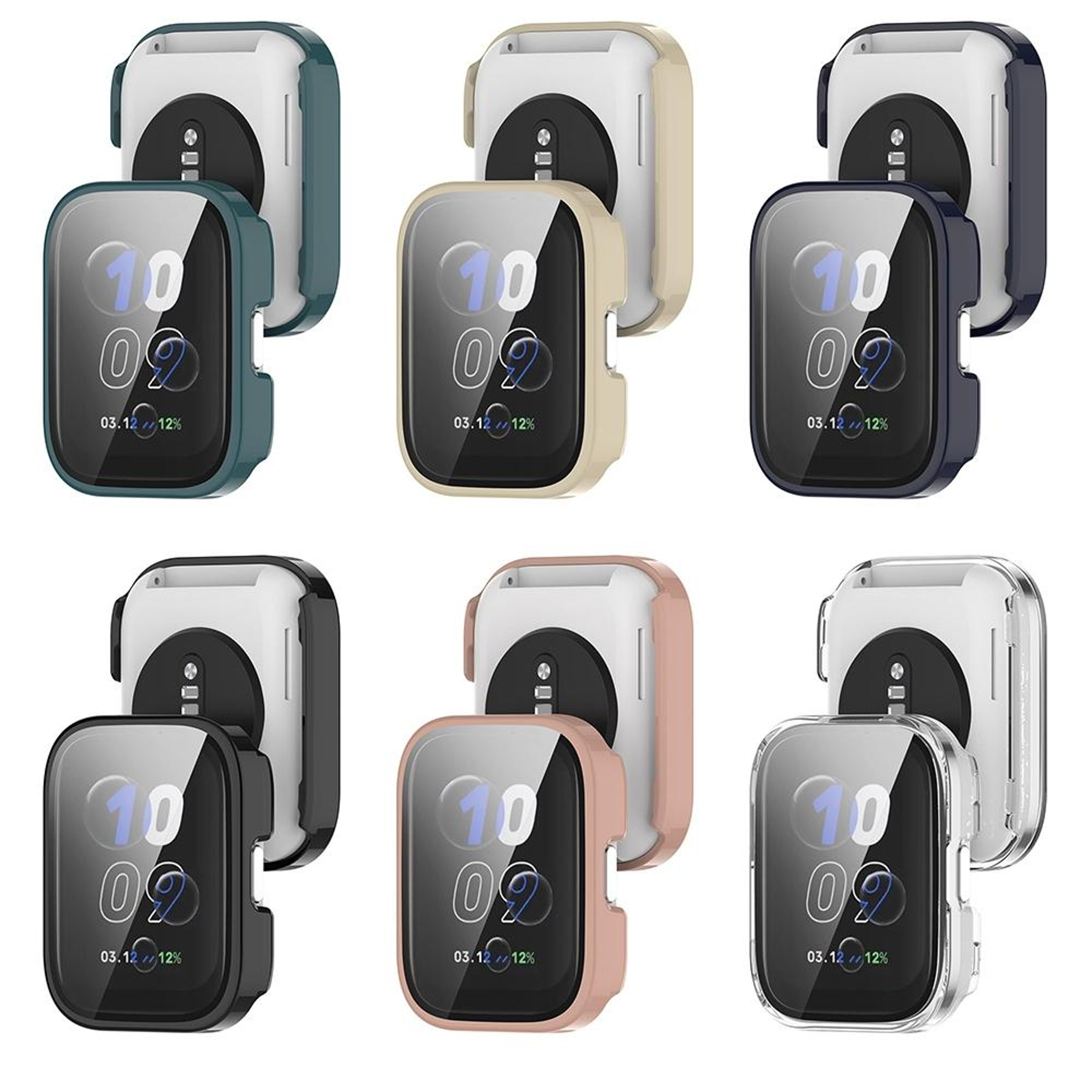 Amazfit Bip 5 Unity Protective Case With Tempered Glass Screen Protector PC Full Coverage Cover 12