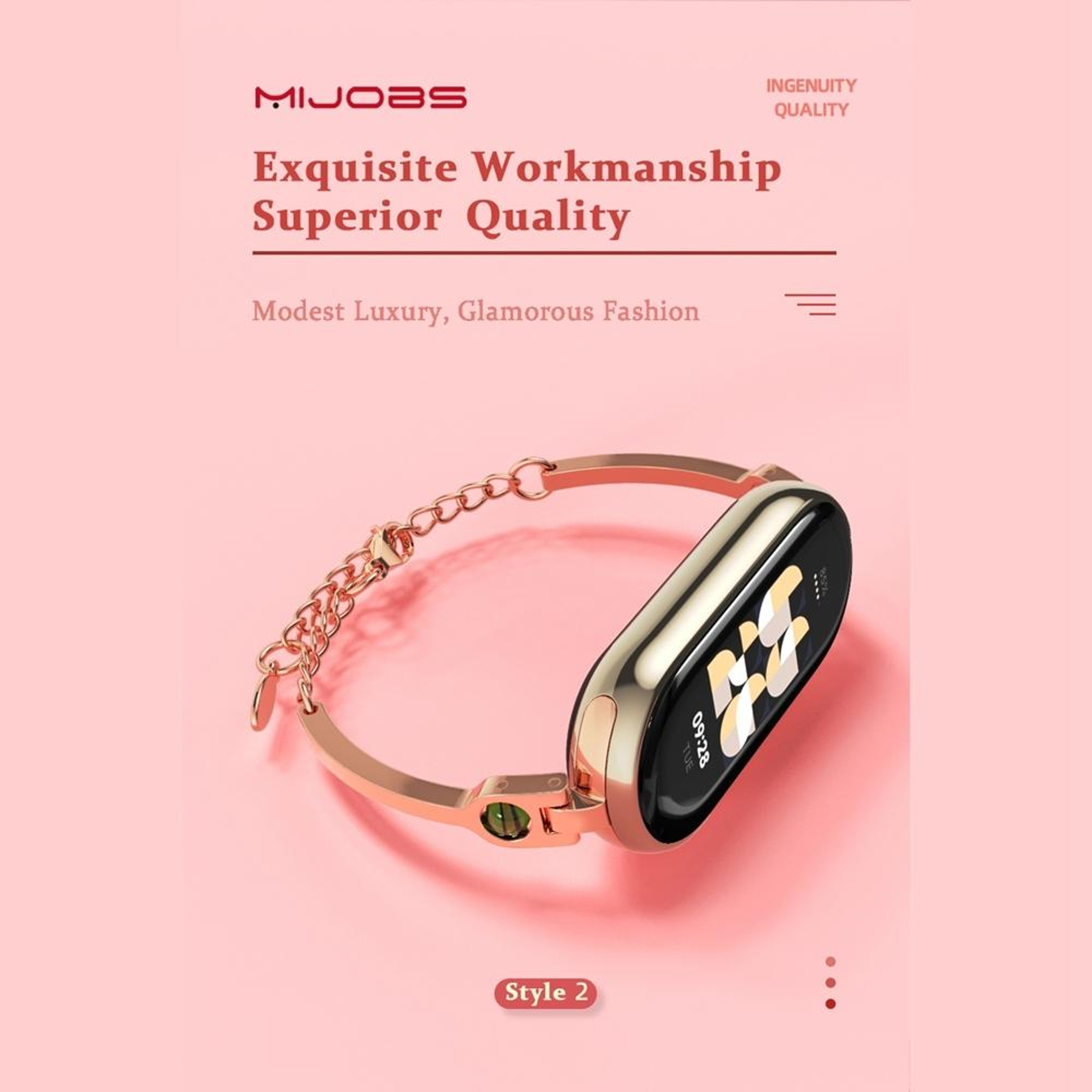 Mijobs Ruyi Xiaomi Smart Band 10 Strap Metal Replacement Watch Band for Smart Band 10 9 8 – view 9