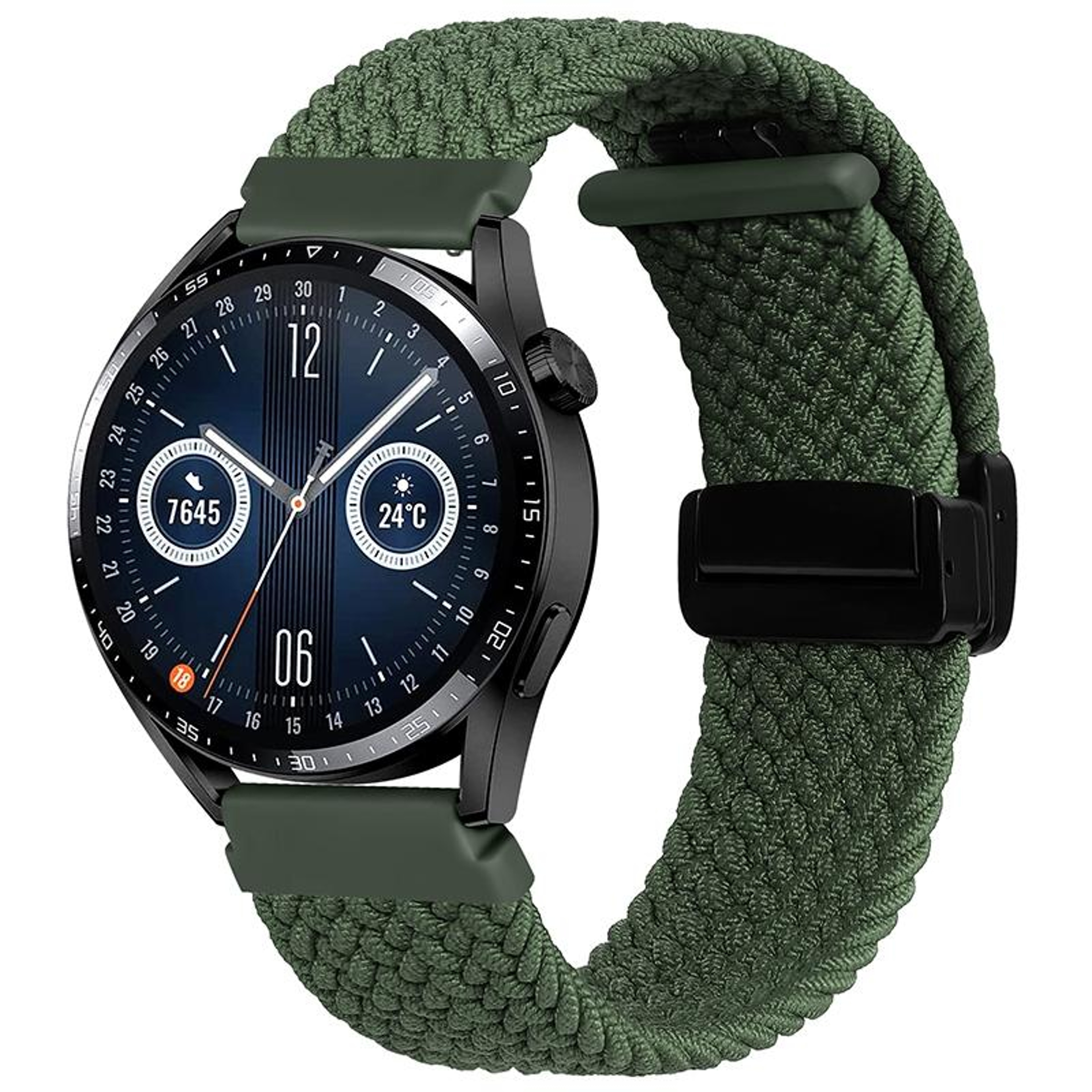 Garmin VivoMove Trend Luxe Style Woven Watch Band With Magnetic Clasp Nylon Replacement Strap 15