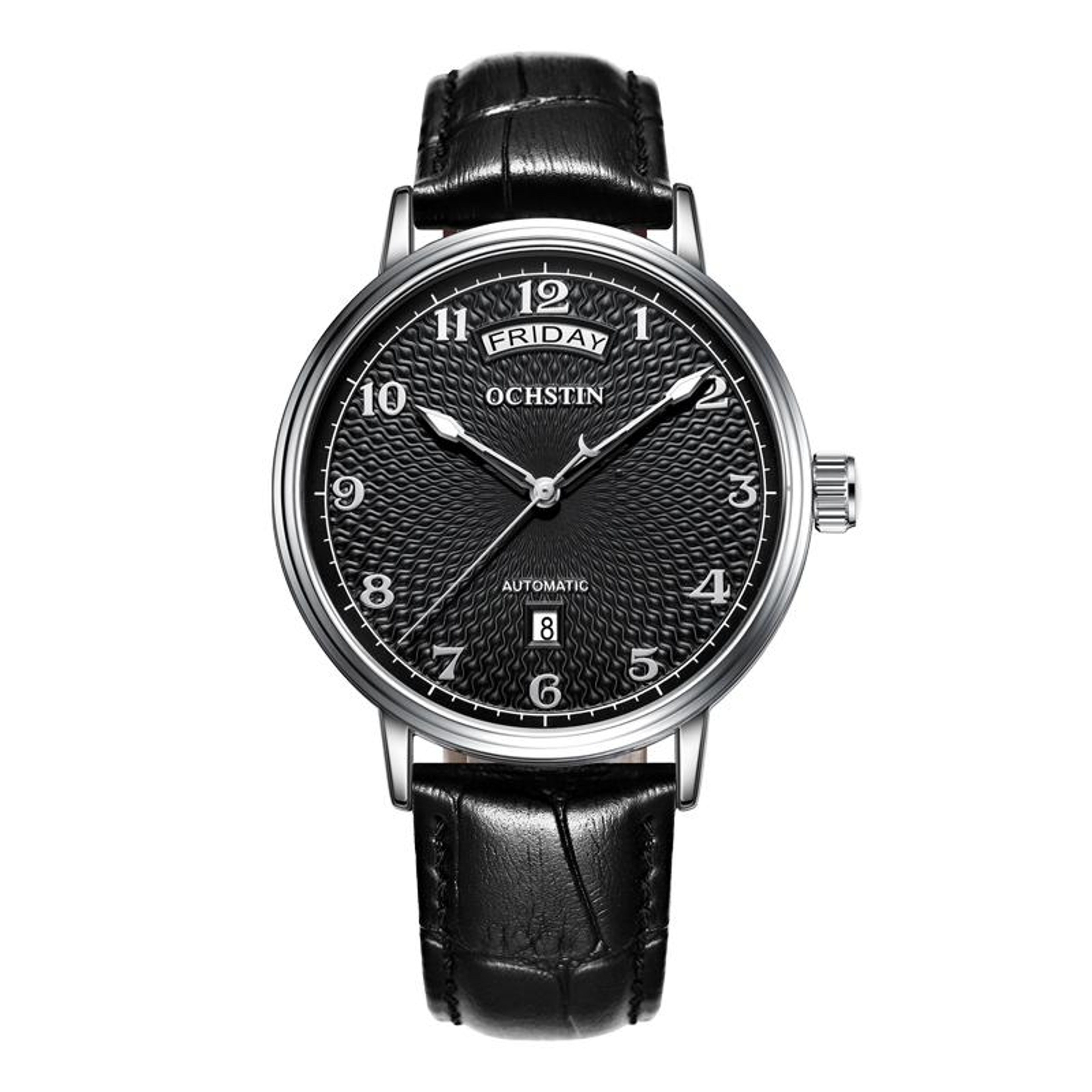 OCHSTIN 6141A Automatic Mechanical Watch Day Date Genuine Leather Business Watch For Men 4