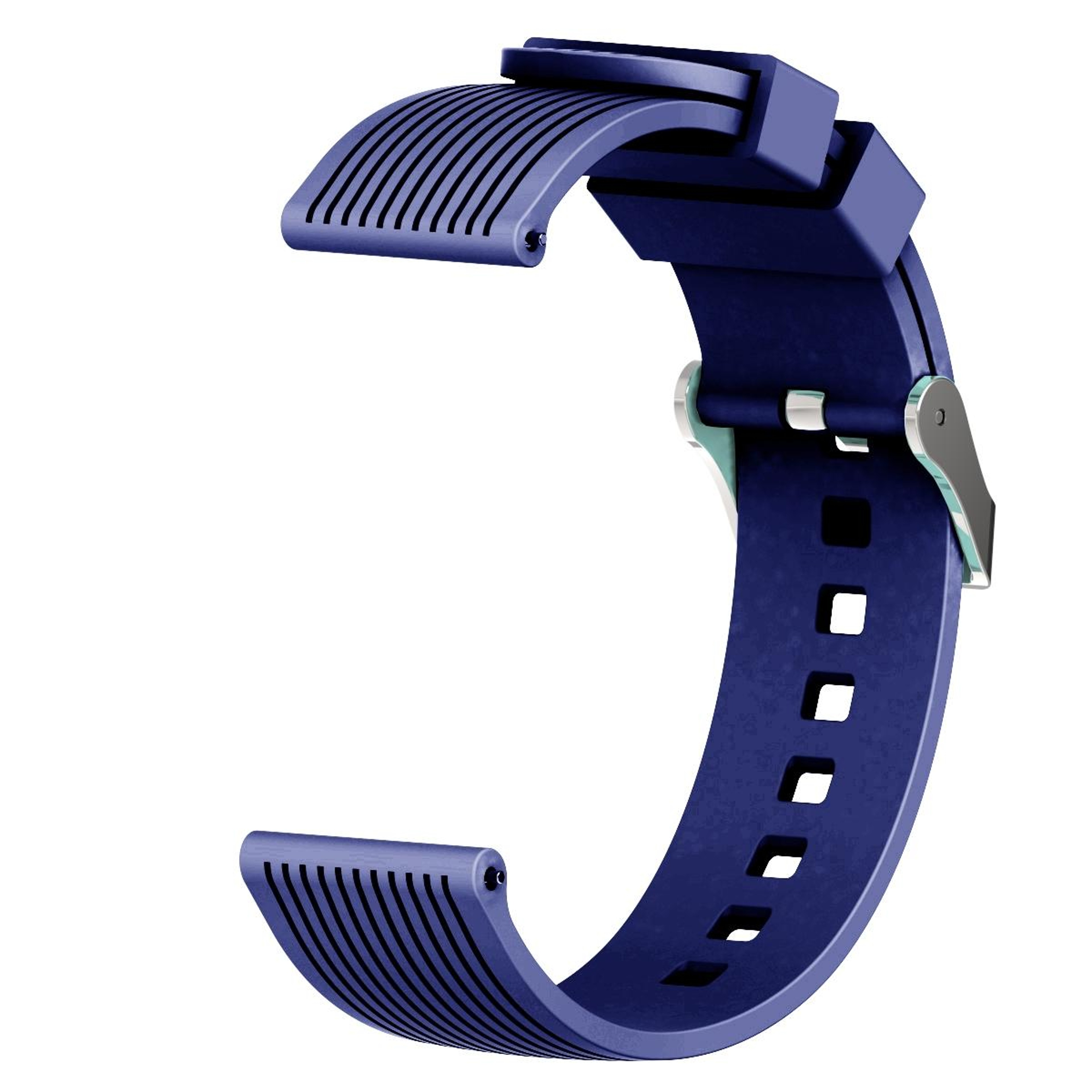 Samsung Galaxy Watch 5 Silicone Watch Band 20mm Vertical Grain Adjustable Replacement Strap – view 2
