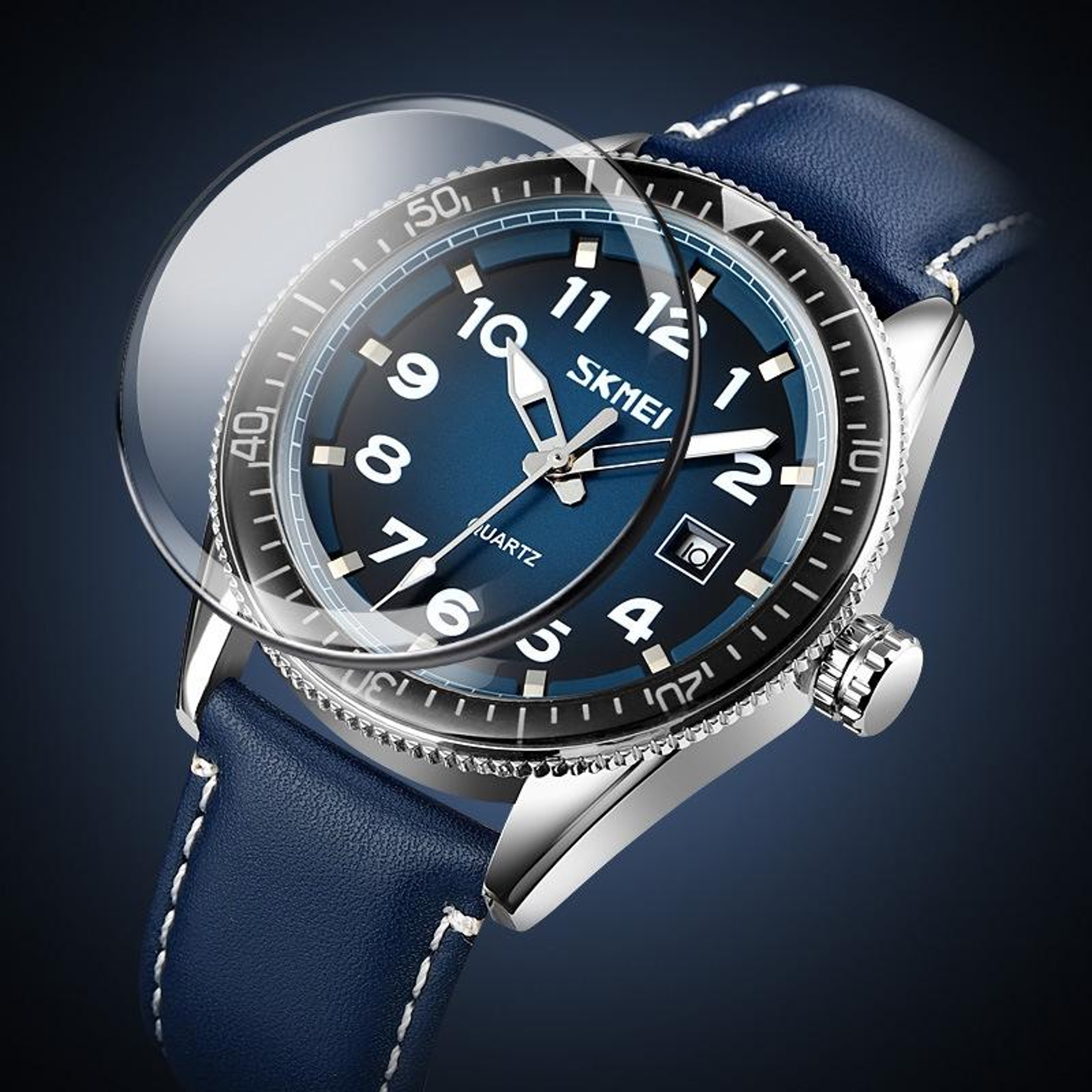 SKMEI 9232 Quartz Watch Waterproof Stainless Steel Watch With Date Display 4