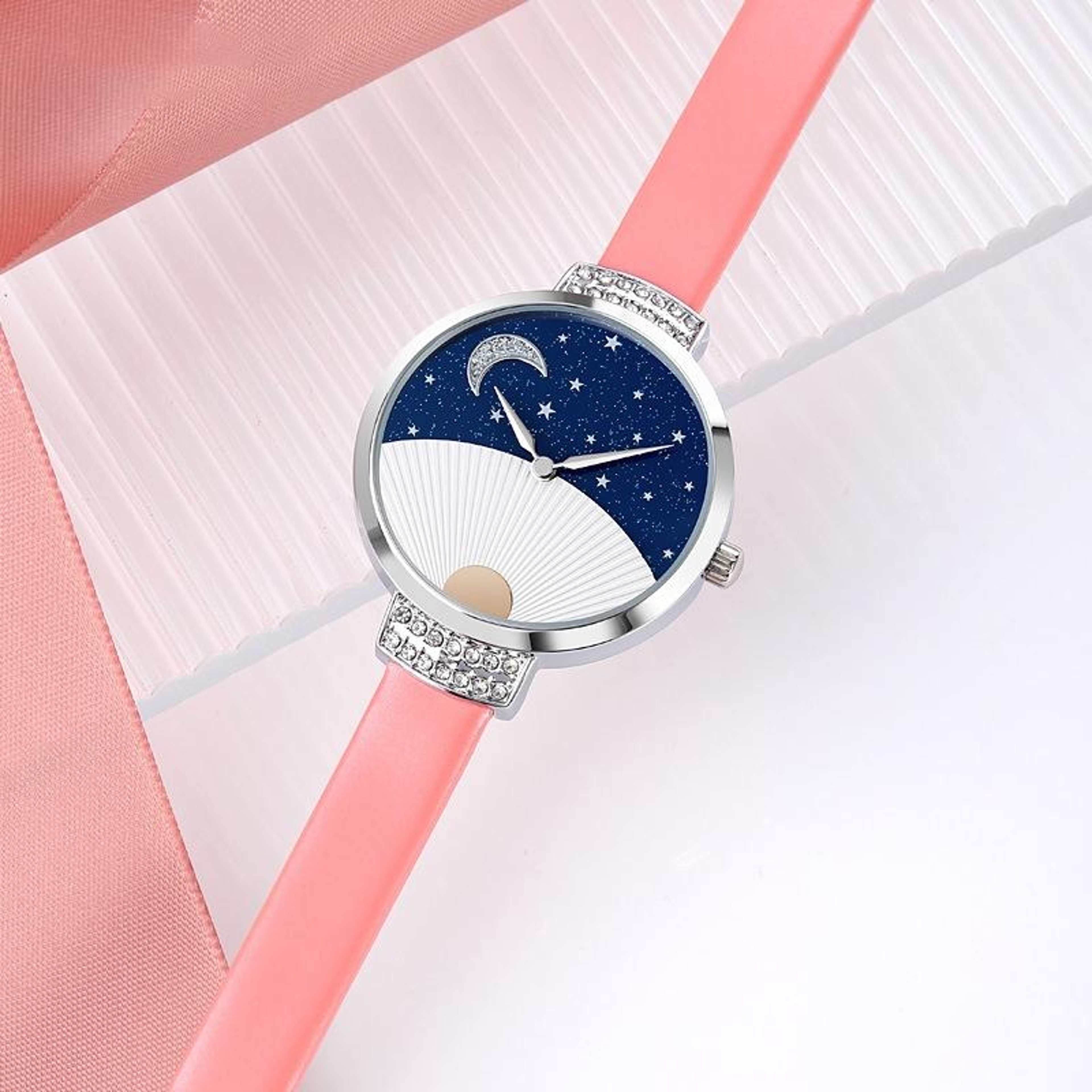 SKMEI 9279 Womens Quartz Watch Genuine Leather Watch Waterproof Analog Wristwatch 7