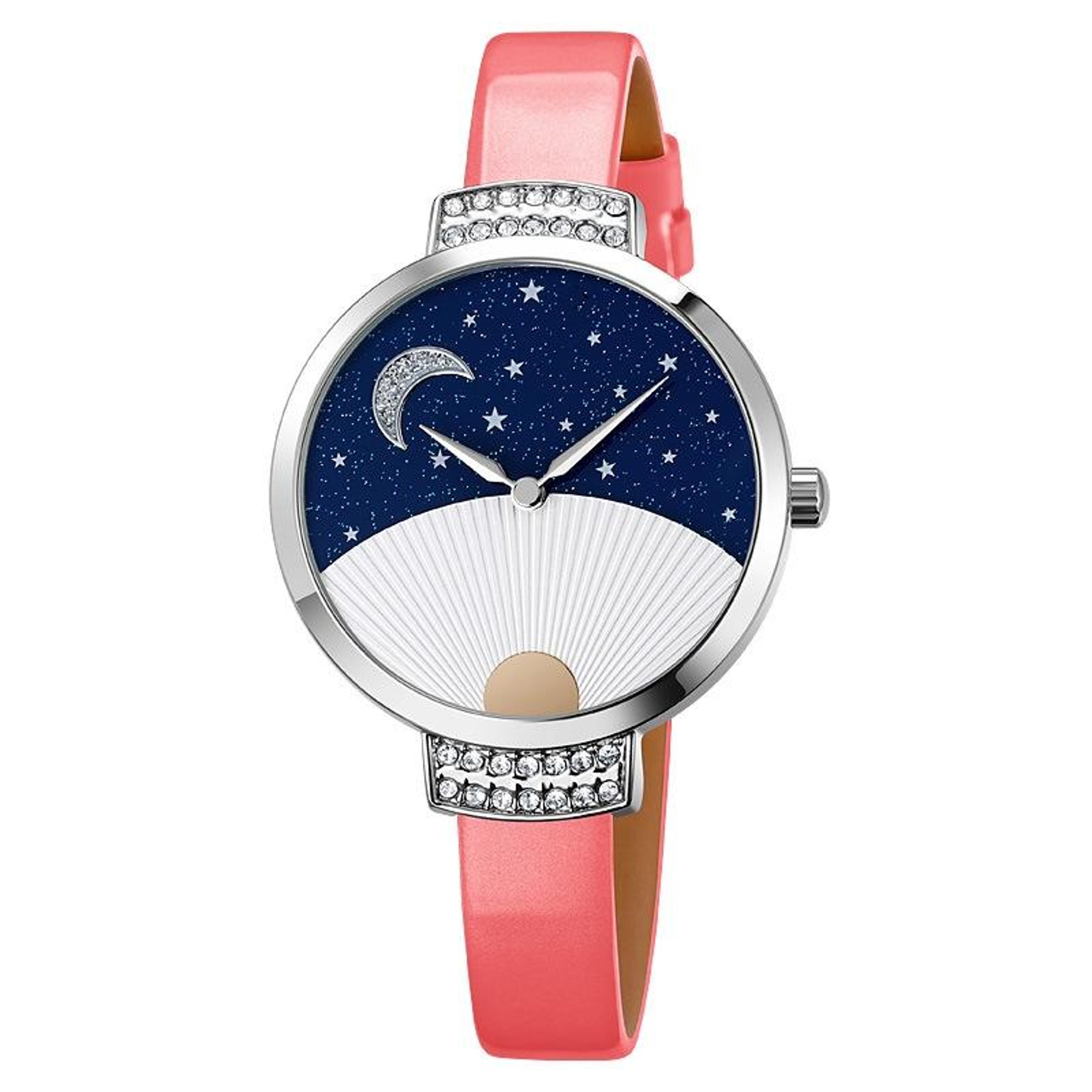 SKMEI 9279 Womens Quartz Watch Genuine Leather Watch Waterproof Analog Wristwatch 3