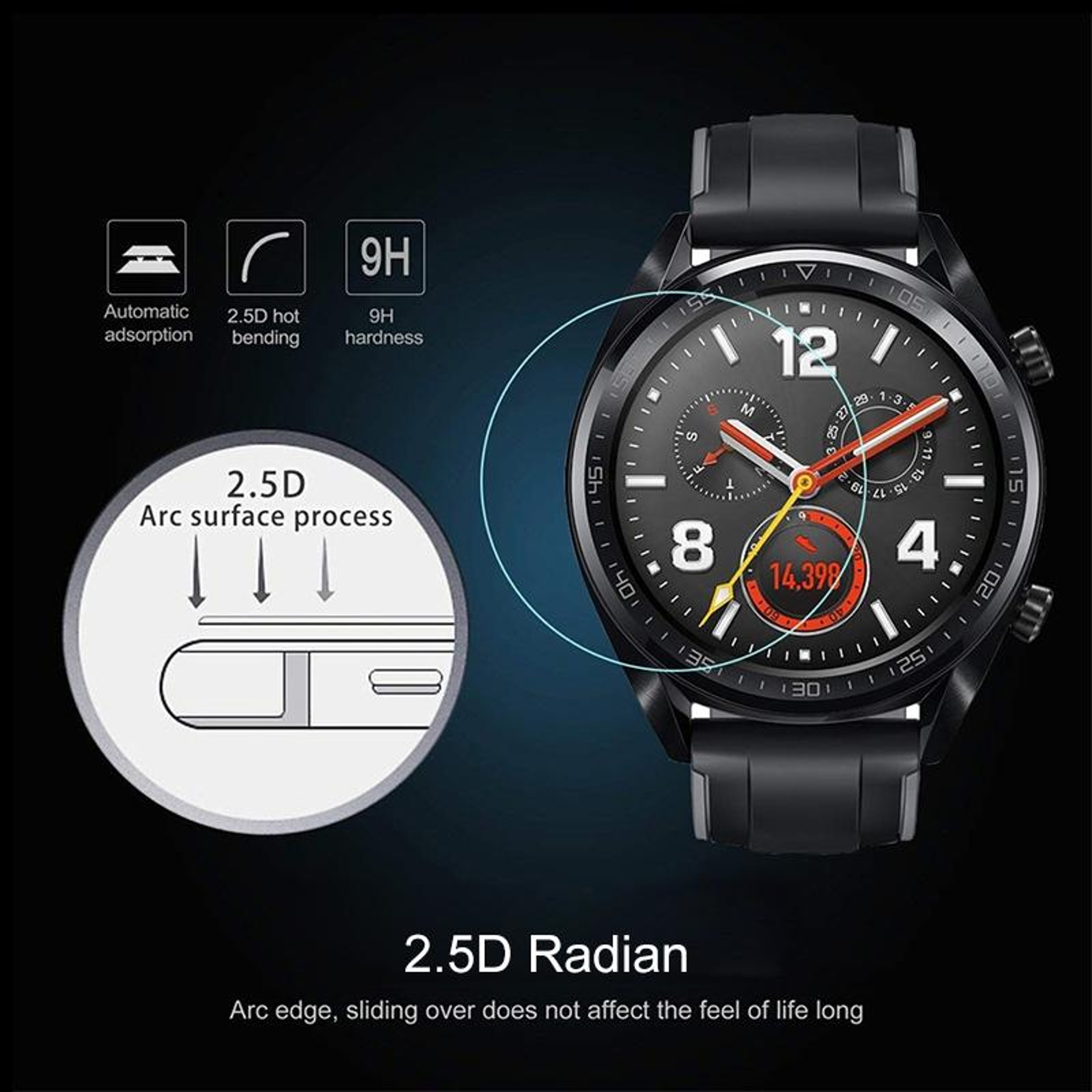 TIC Watch 1 Tempered Glass Screen Protector 9H 25D HD Protective Film 2