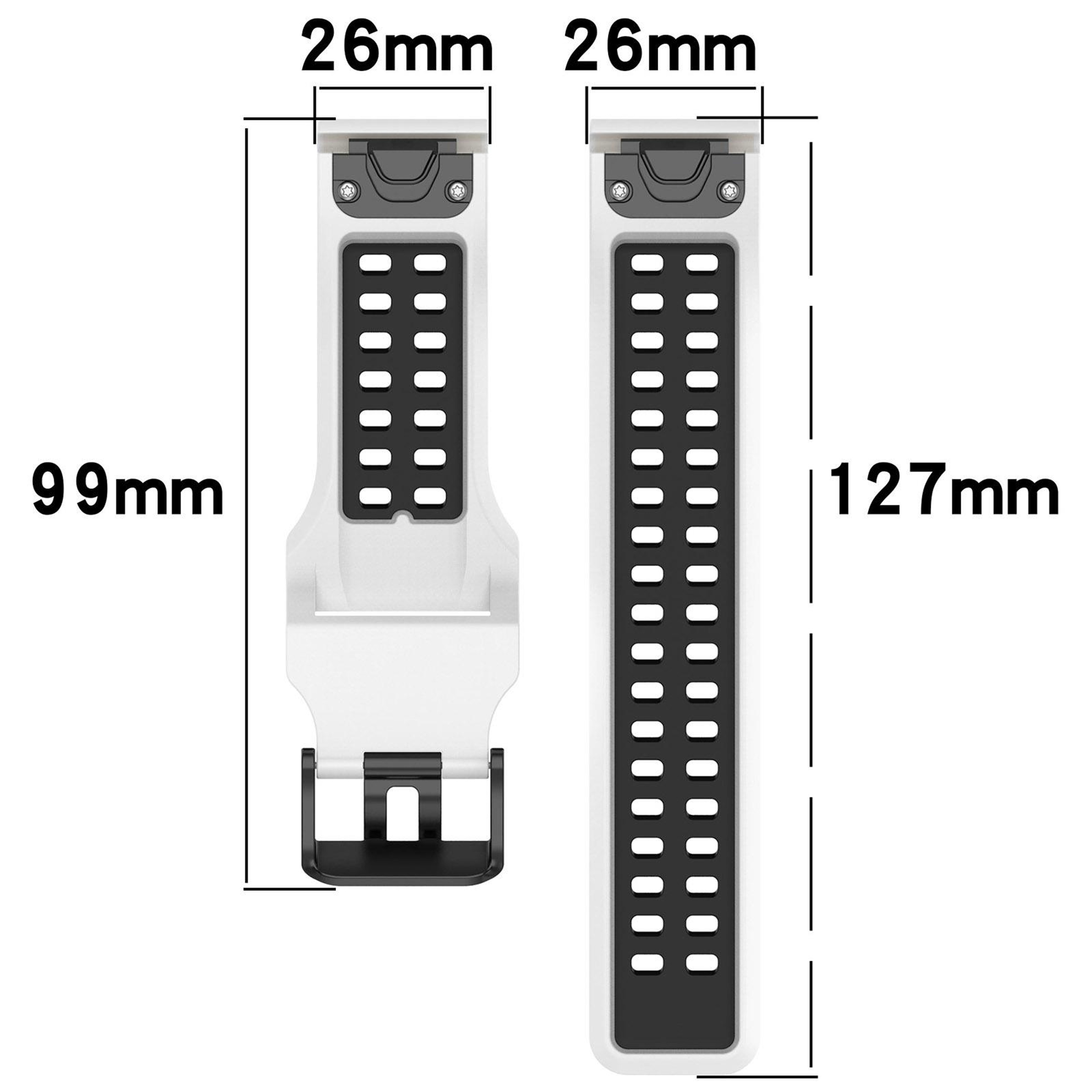 Garmin Enduro2 Tactix7 Silicone Watch Band 26mm Two Color Replacement Watch Strap With Reverse Buck 7