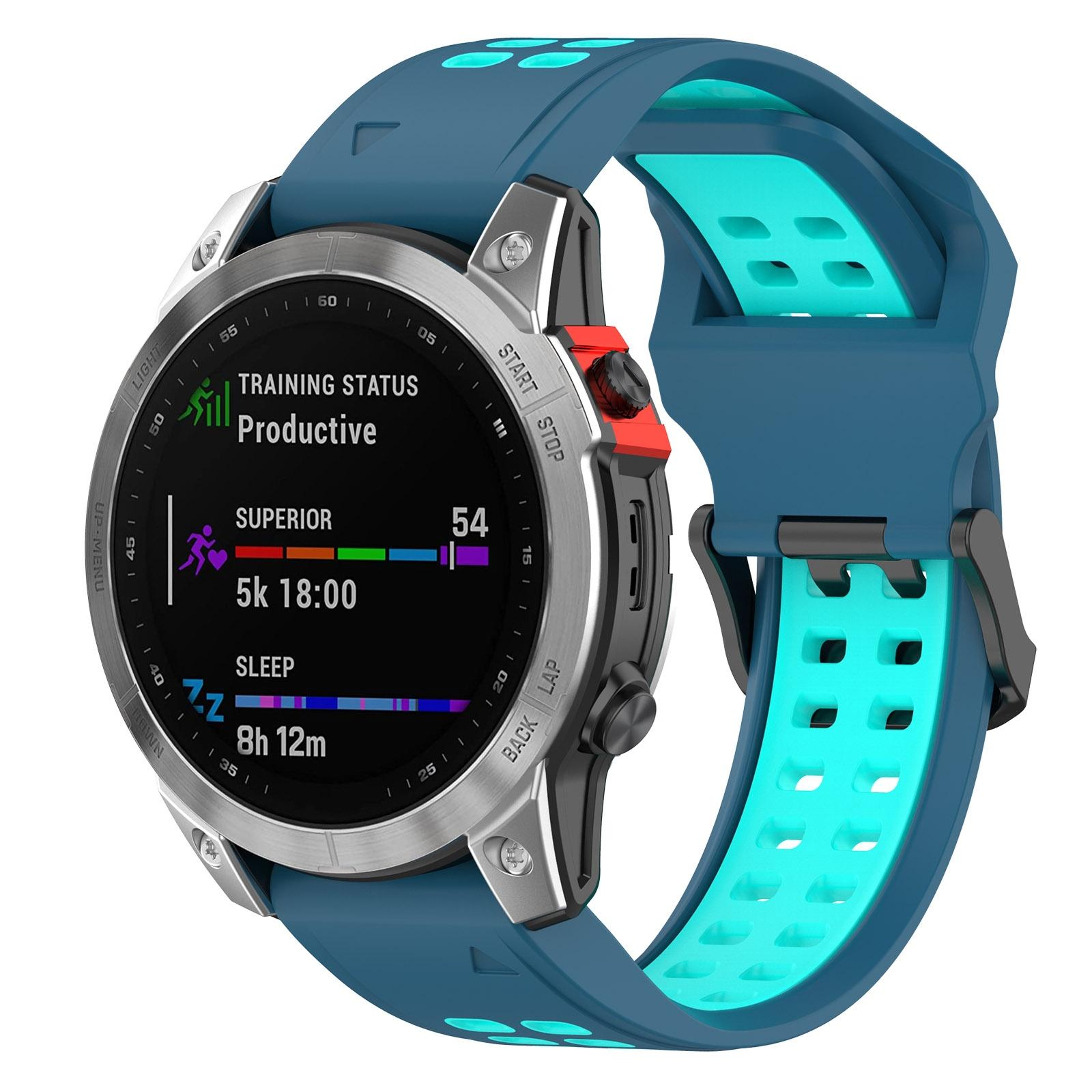 Garmin Enduro2 Tactix7 Silicone Watch Band 26mm Two Color Replacement Watch Strap With Reverse Buck 0