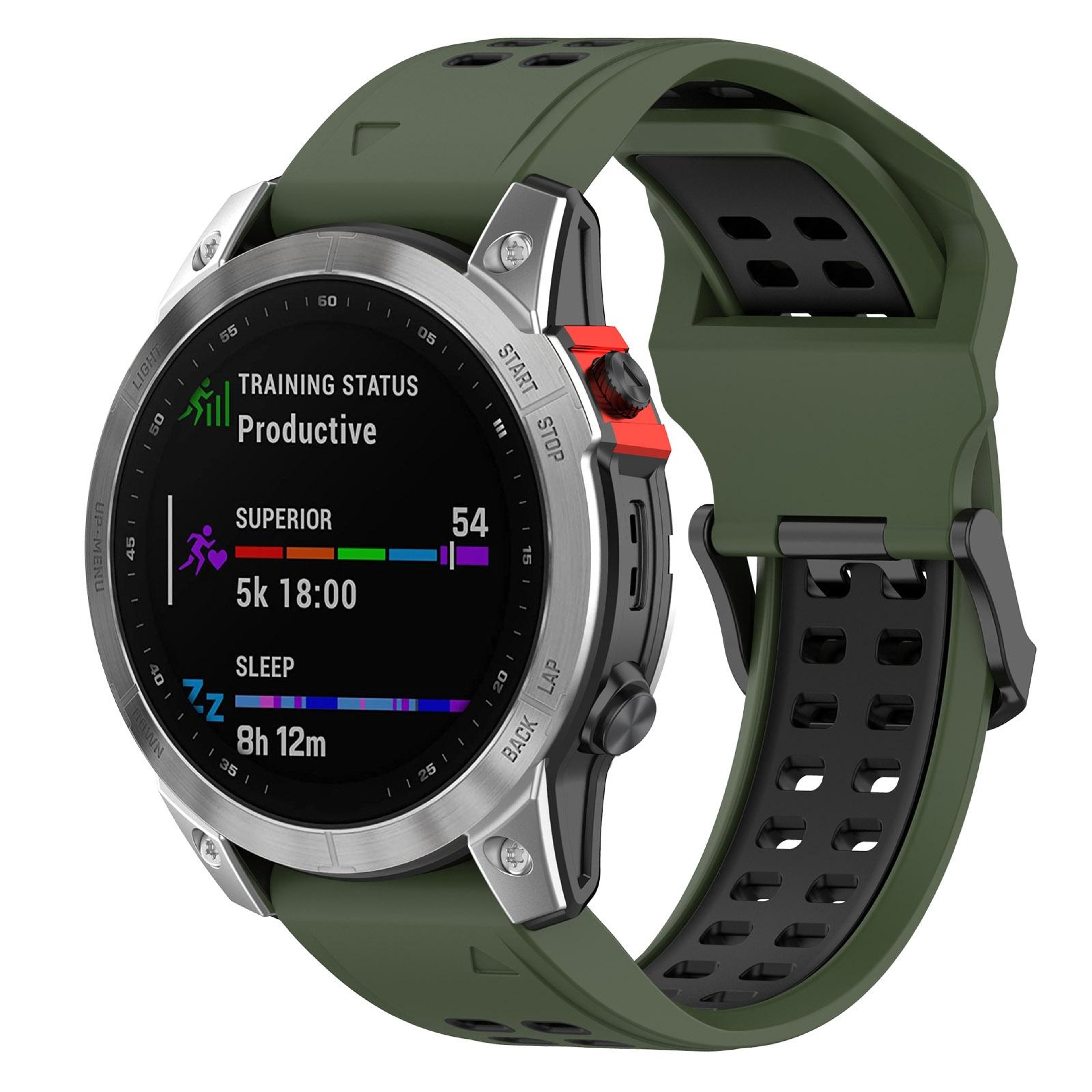 Garmin Enduro2 Tactix7 Silicone Watch Band 26mm Two Color Replacement Watch Strap With Reverse Buck 14
