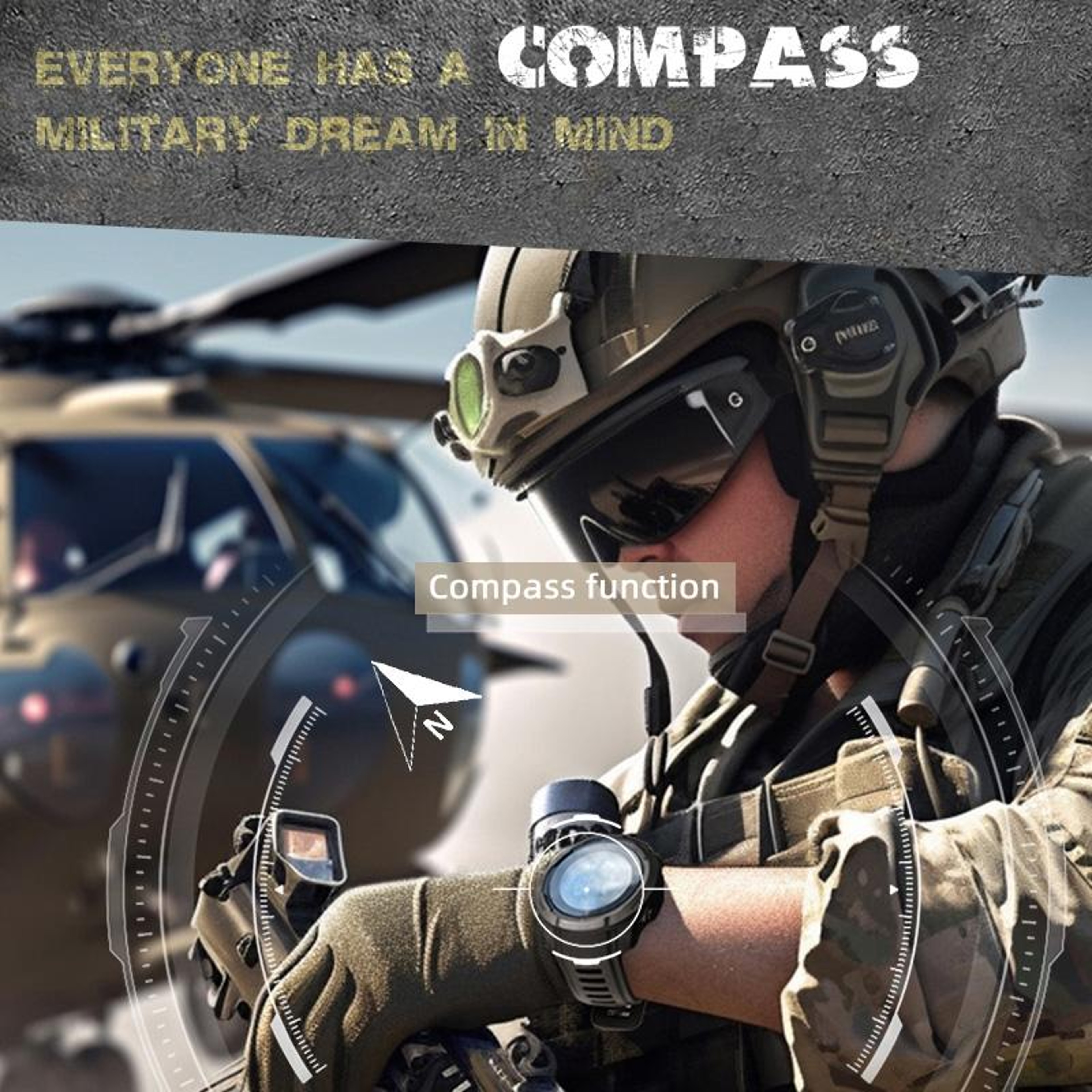 NORTH EDGE VERTICO Outdoor Sports Watch Carbon Fiber Digital Hiking Watch With Altimeter Compass 7