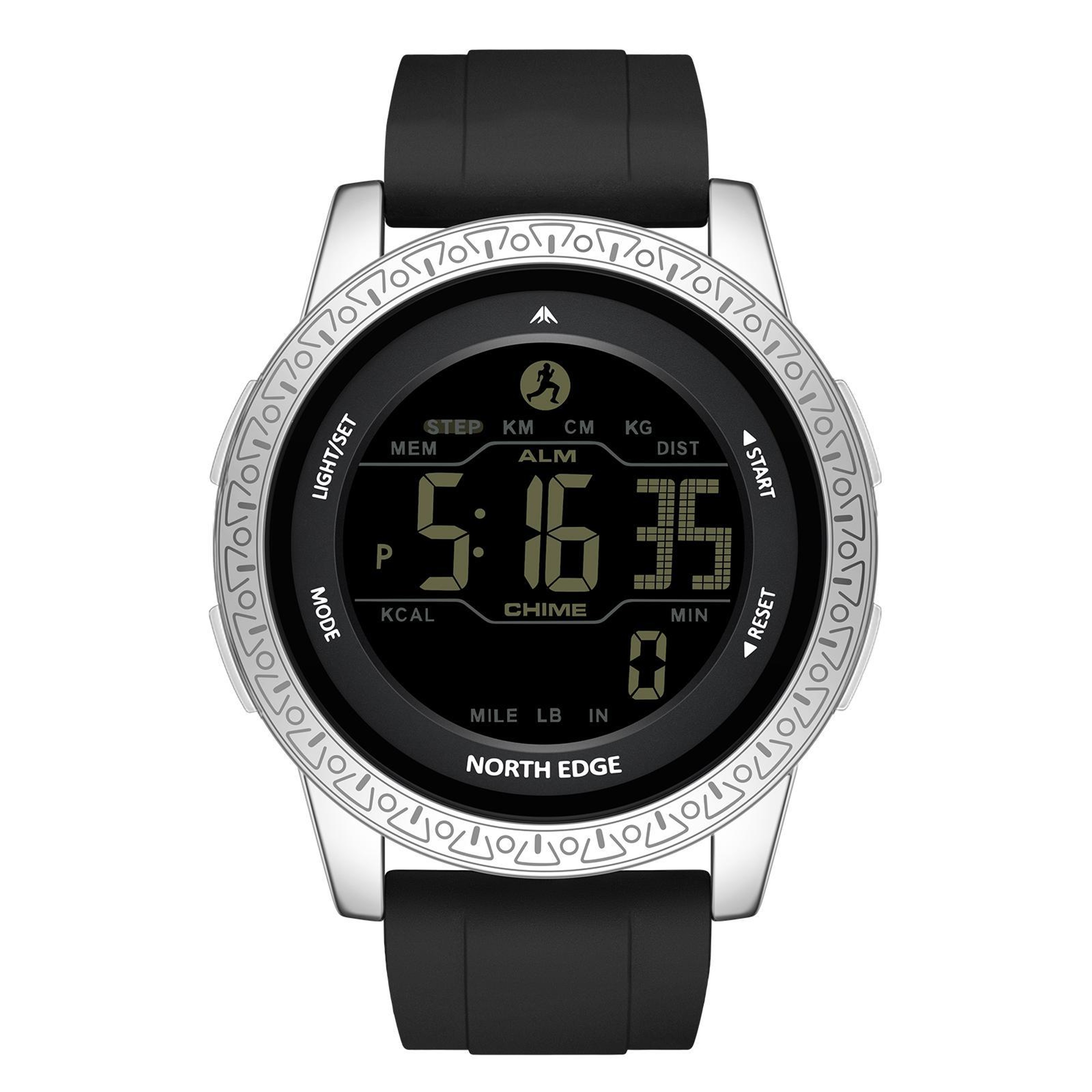 NORTH EDGE APOLLO Outdoor Sports Watch 50M Waterproof Watch With Silicone Strap Pedometer 3