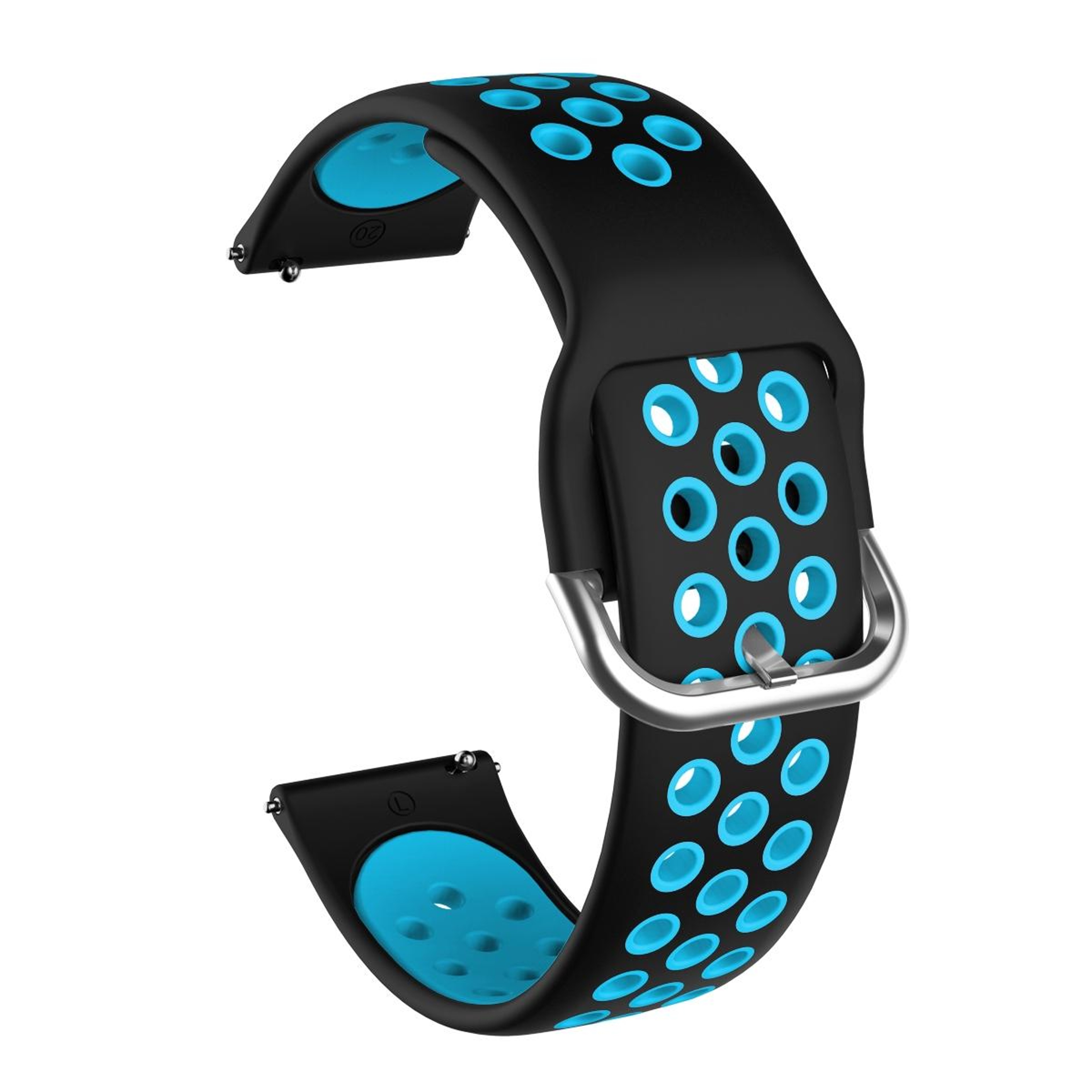 Samsung Galaxy Watch Active2 44mm Silicone Watch Band Two Color Sport Replacement Strap 14