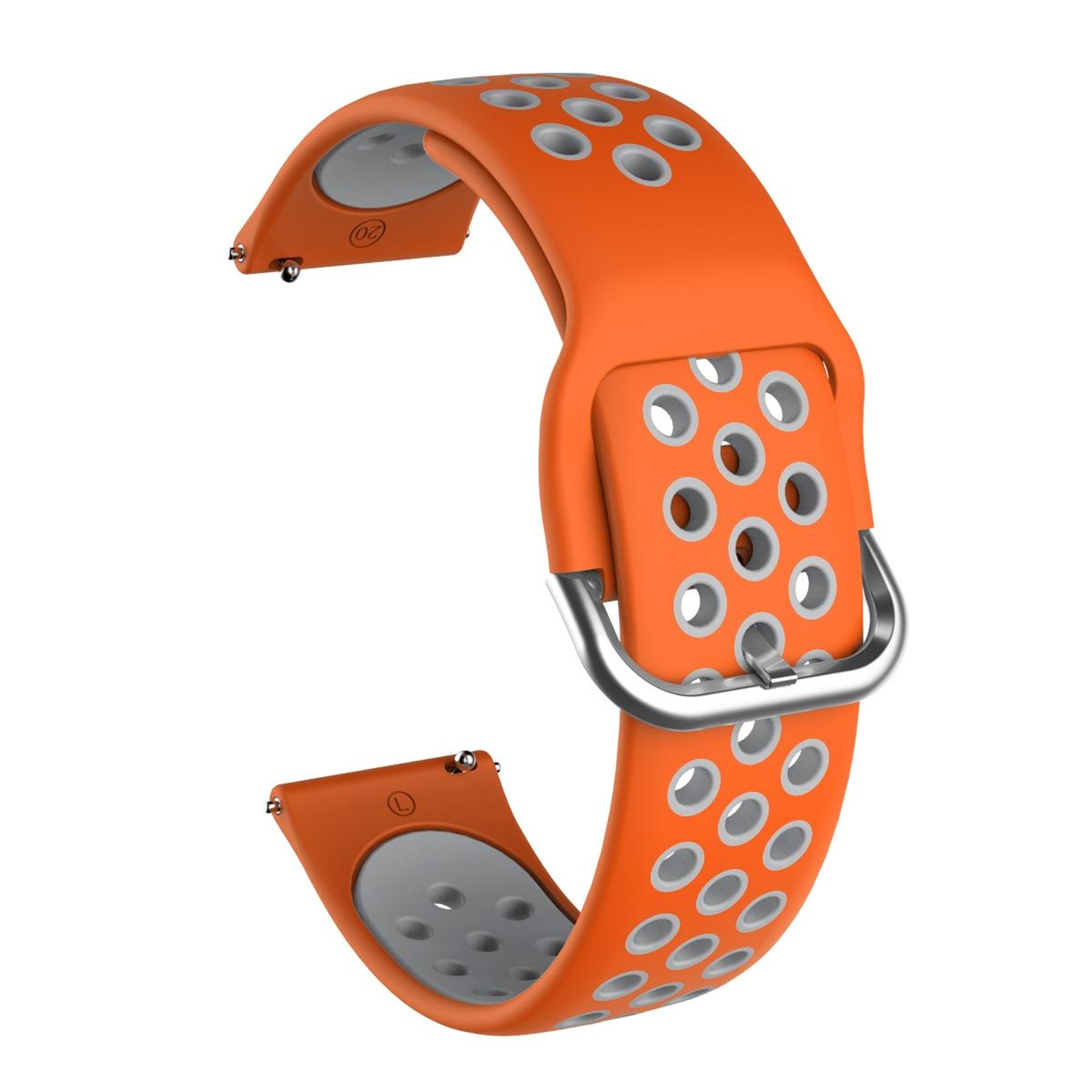 Samsung Galaxy Watch Active2 44mm Silicone Watch Band Two Color Sport Replacement Strap 17