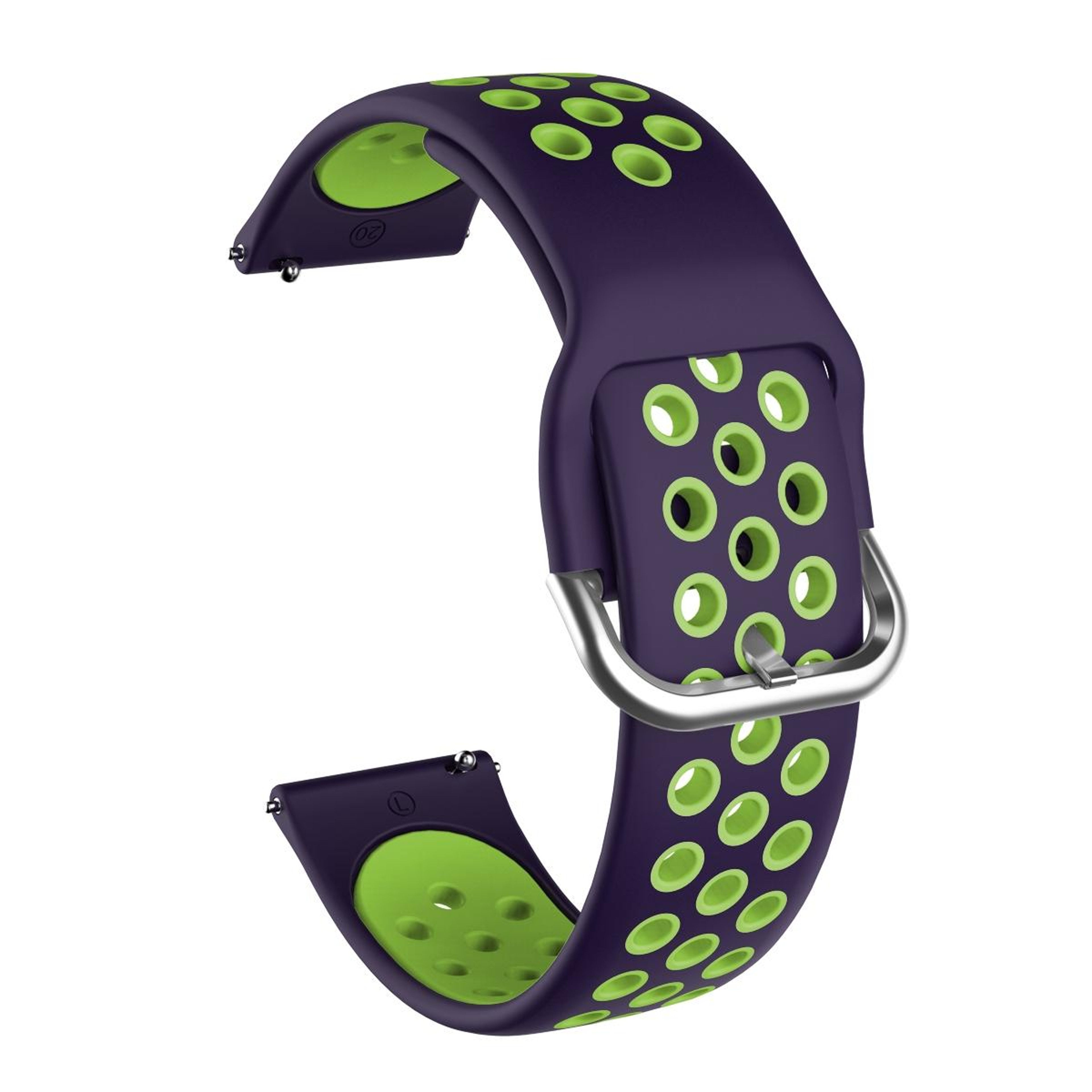 Samsung Galaxy Watch Active2 44mm Silicone Watch Band Two Color Sport Replacement Strap 15