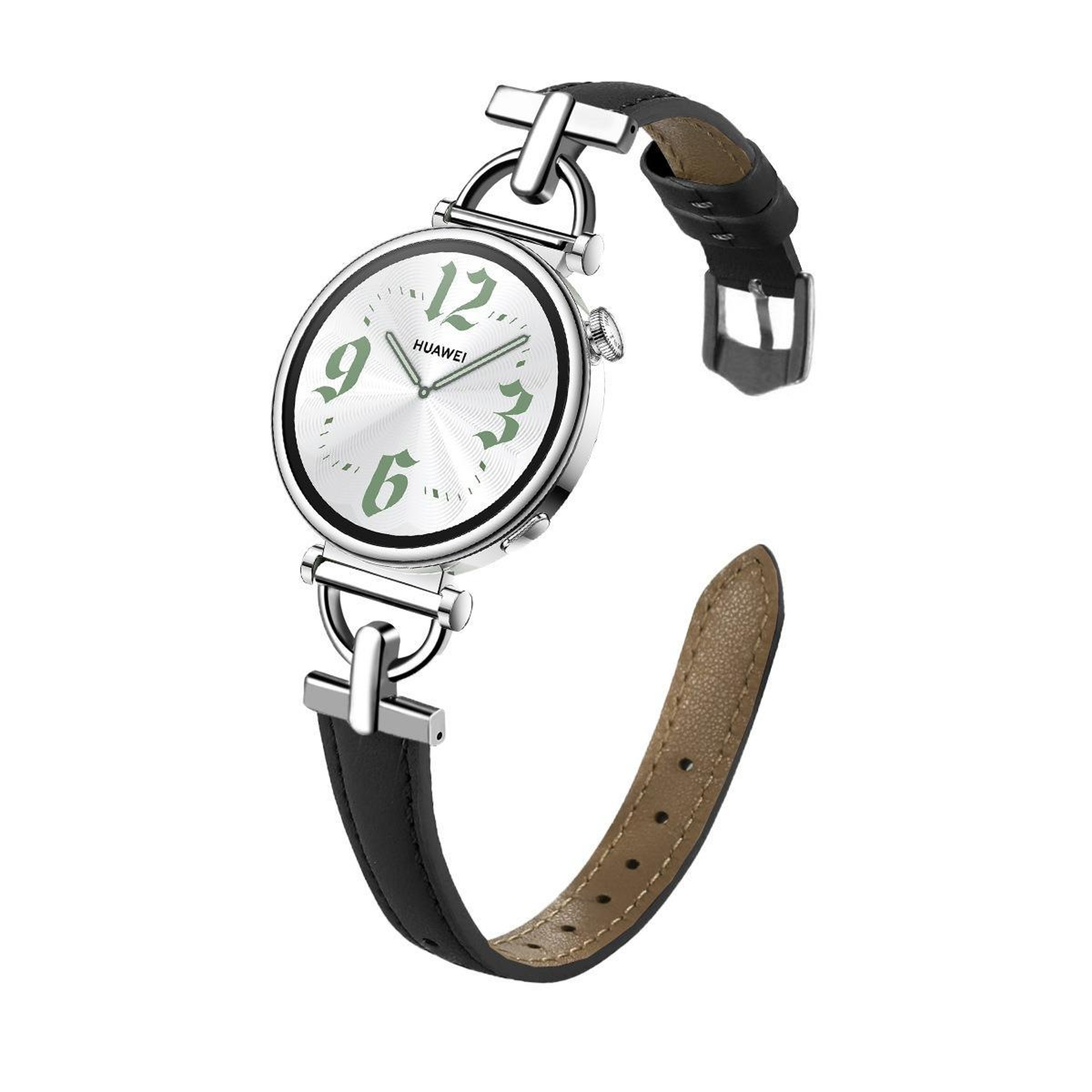 Genuine Leather Watch Band Flat Head D Shape Replacement Watch Strap With Stainless Steel Buckle 6
