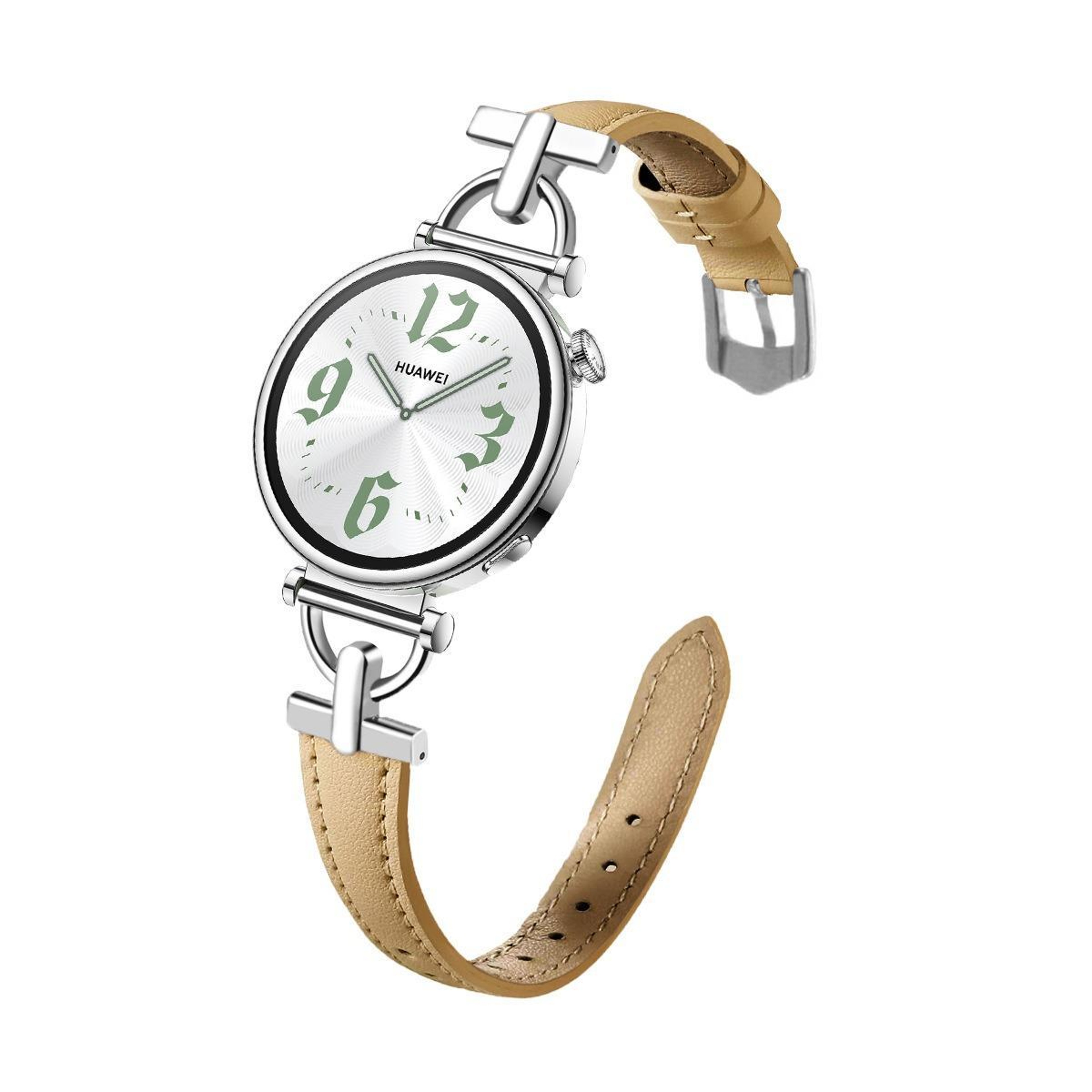 Genuine Leather Watch Band Flat Head D Shape Replacement Watch Strap With Stainless Steel Buckle 8