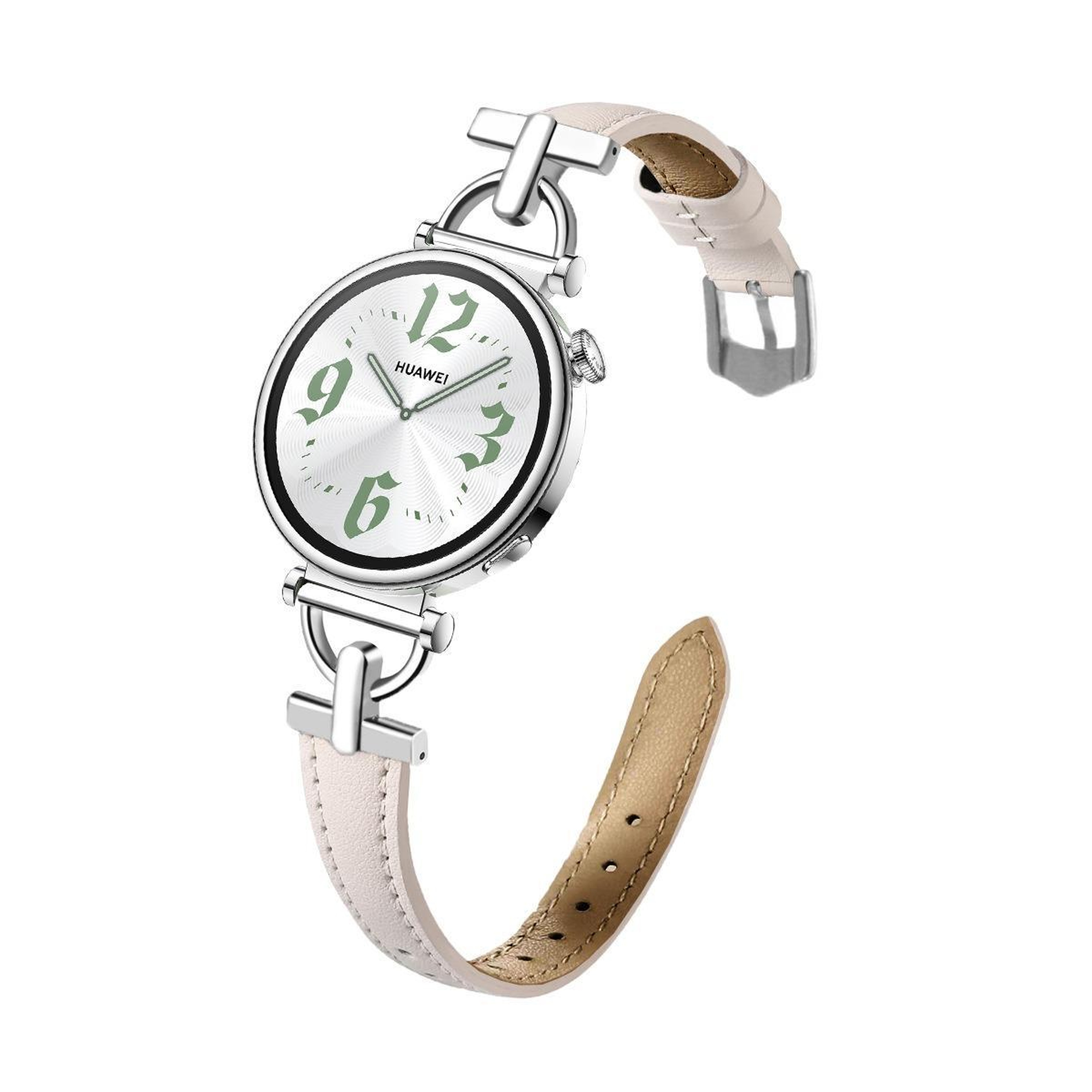 Genuine Leather Watch Band Flat Head D Shape Replacement Watch Strap With Stainless Steel Buckle 10