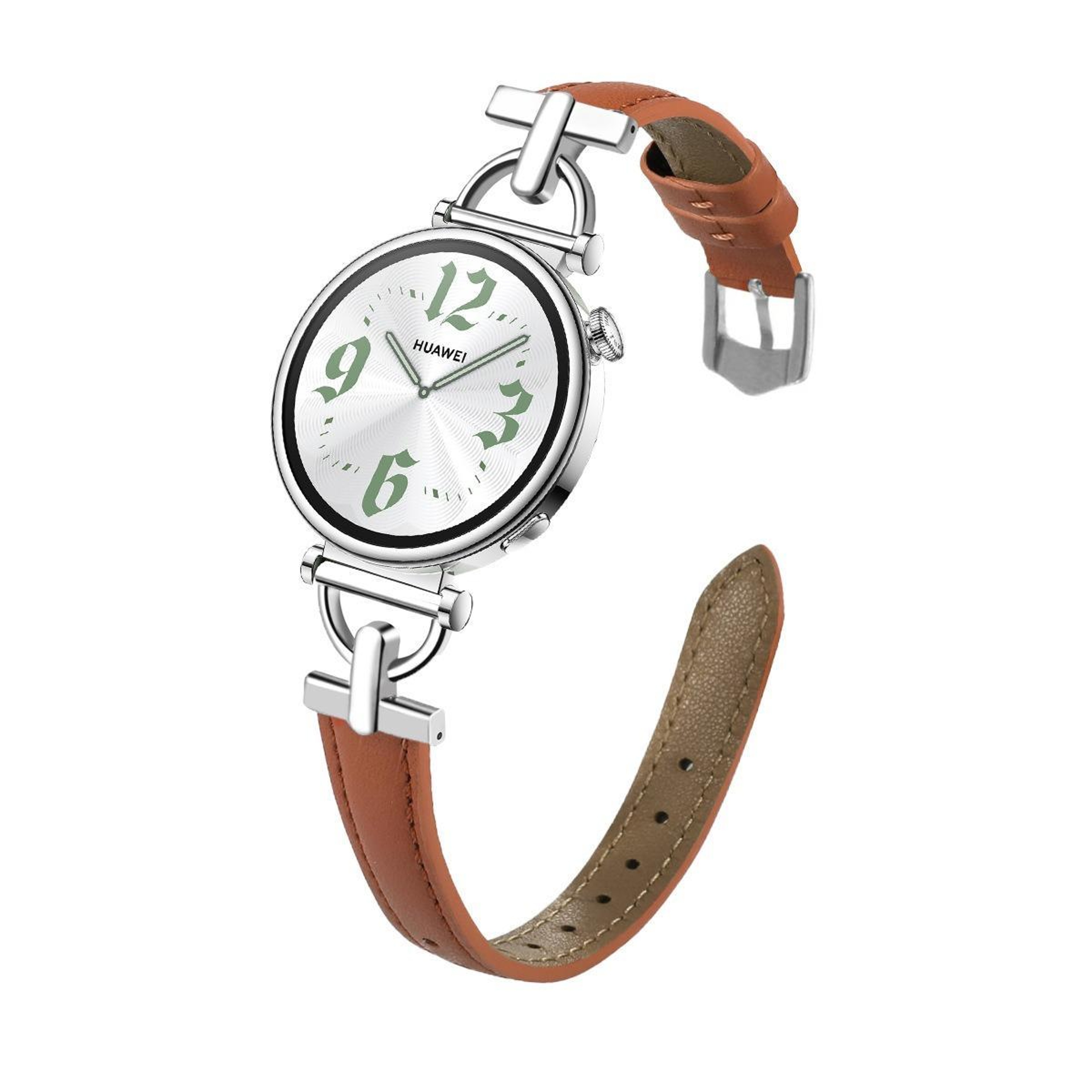 Genuine Leather Watch Band Flat Head D Shape Replacement Watch Strap With Stainless Steel Buckle 11