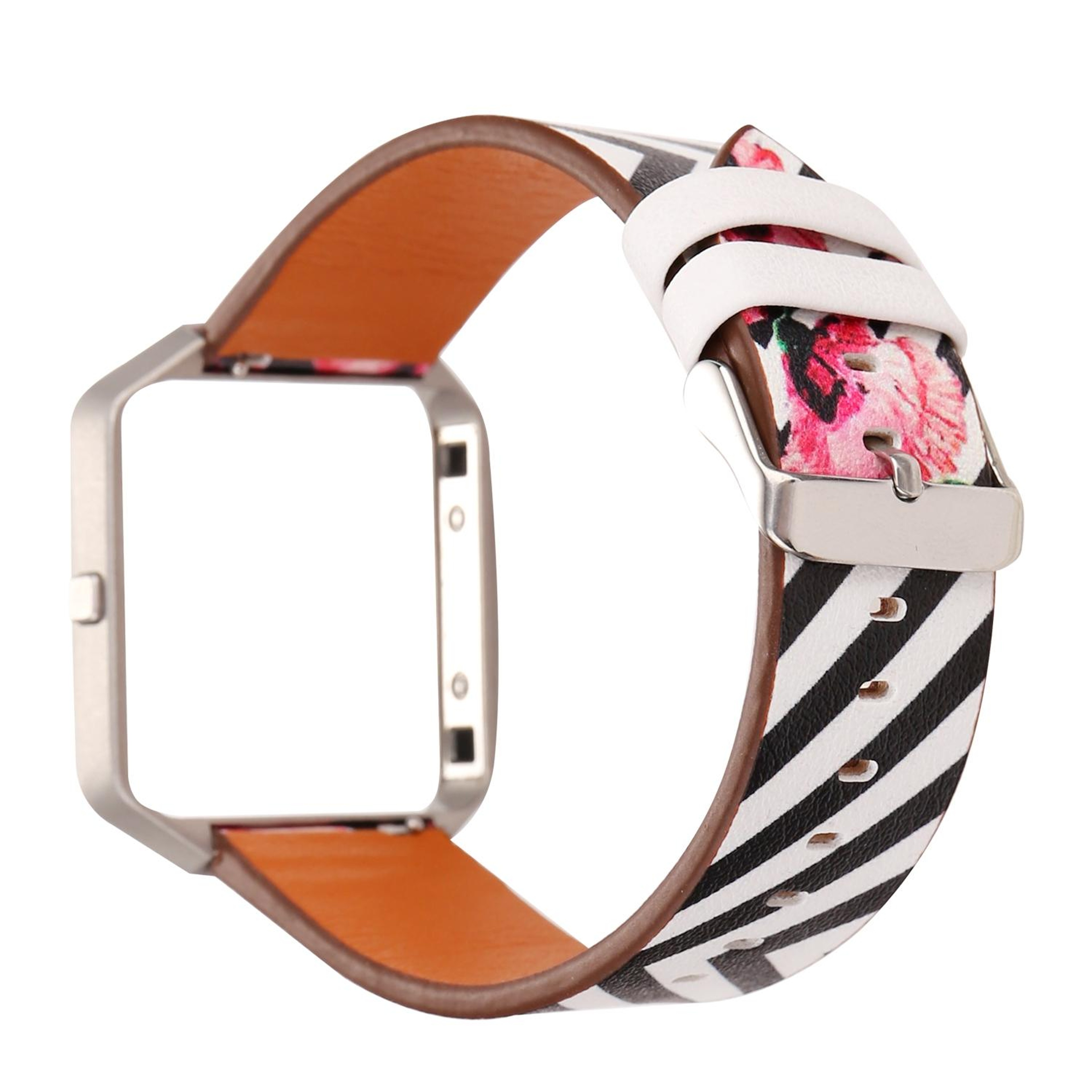 Fitbit Blaze Leather Watch Band Adjustable Replacement Strap With Classic Buckle 3
