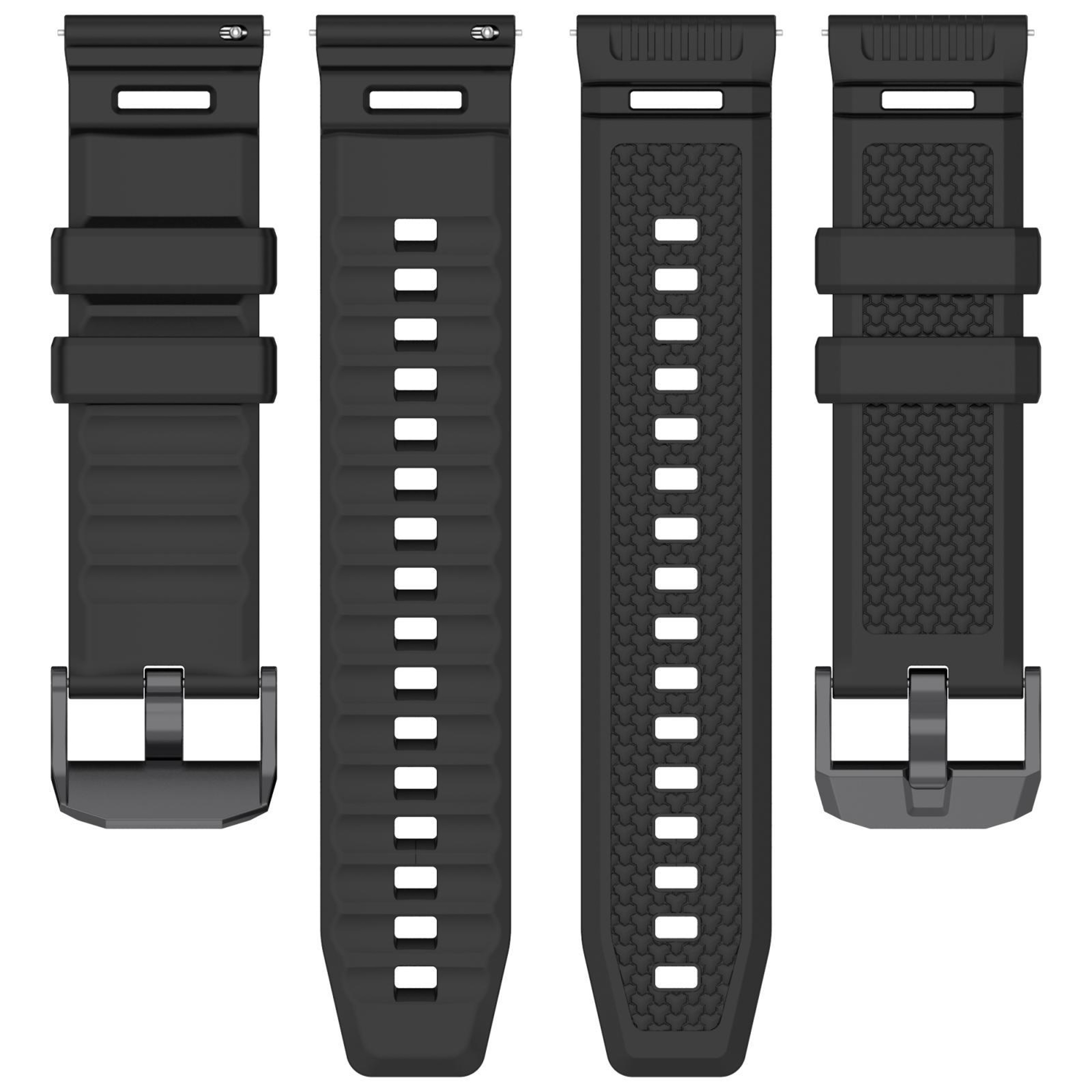 TicWatch Atlas Pro 5 Enduro Silicone Watch Band With Black Steel Buckle Adjustable Replacement Stra 9