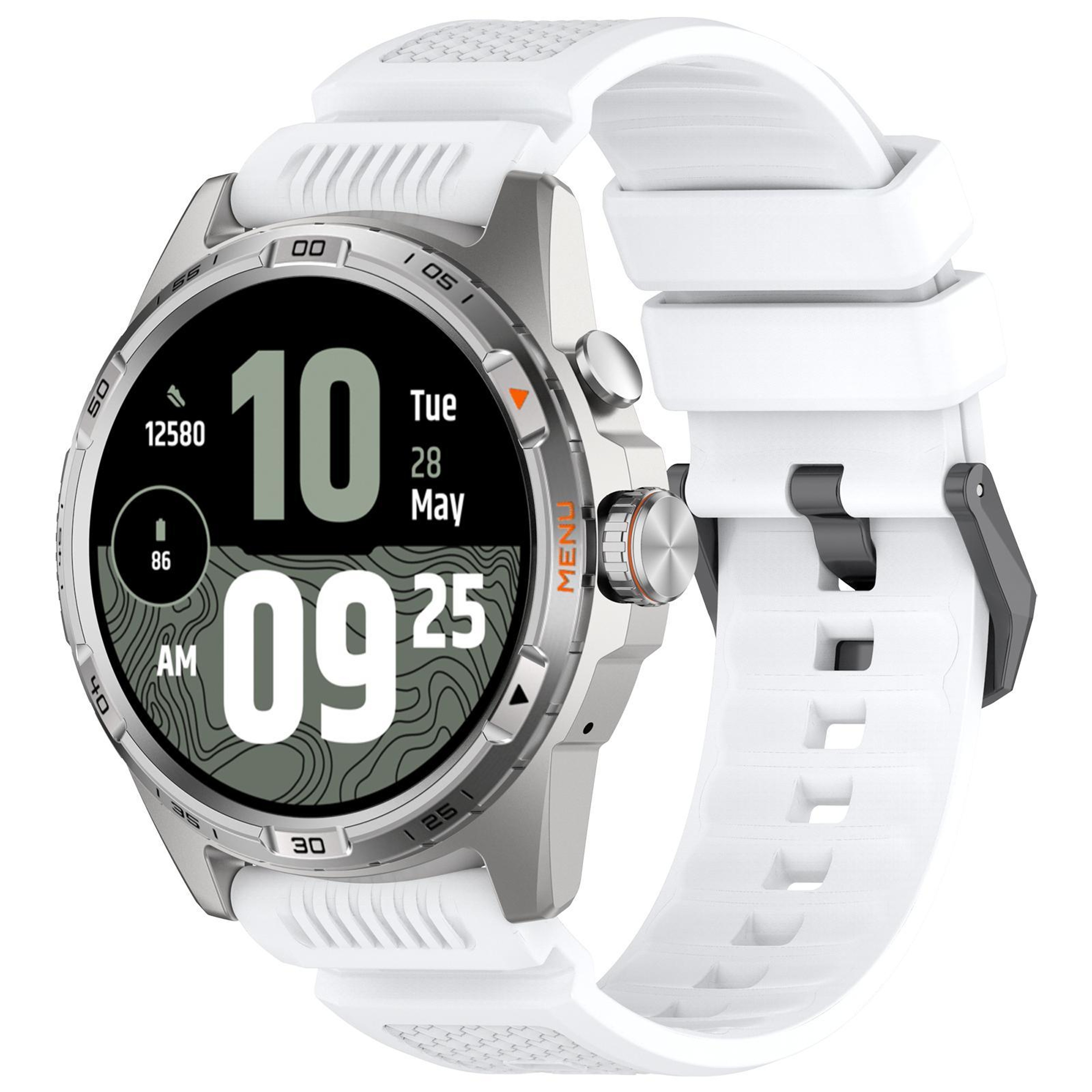 TicWatch Atlas Pro 5 Enduro Silicone Watch Band With Black Steel Buckle Adjustable Replacement Stra 16