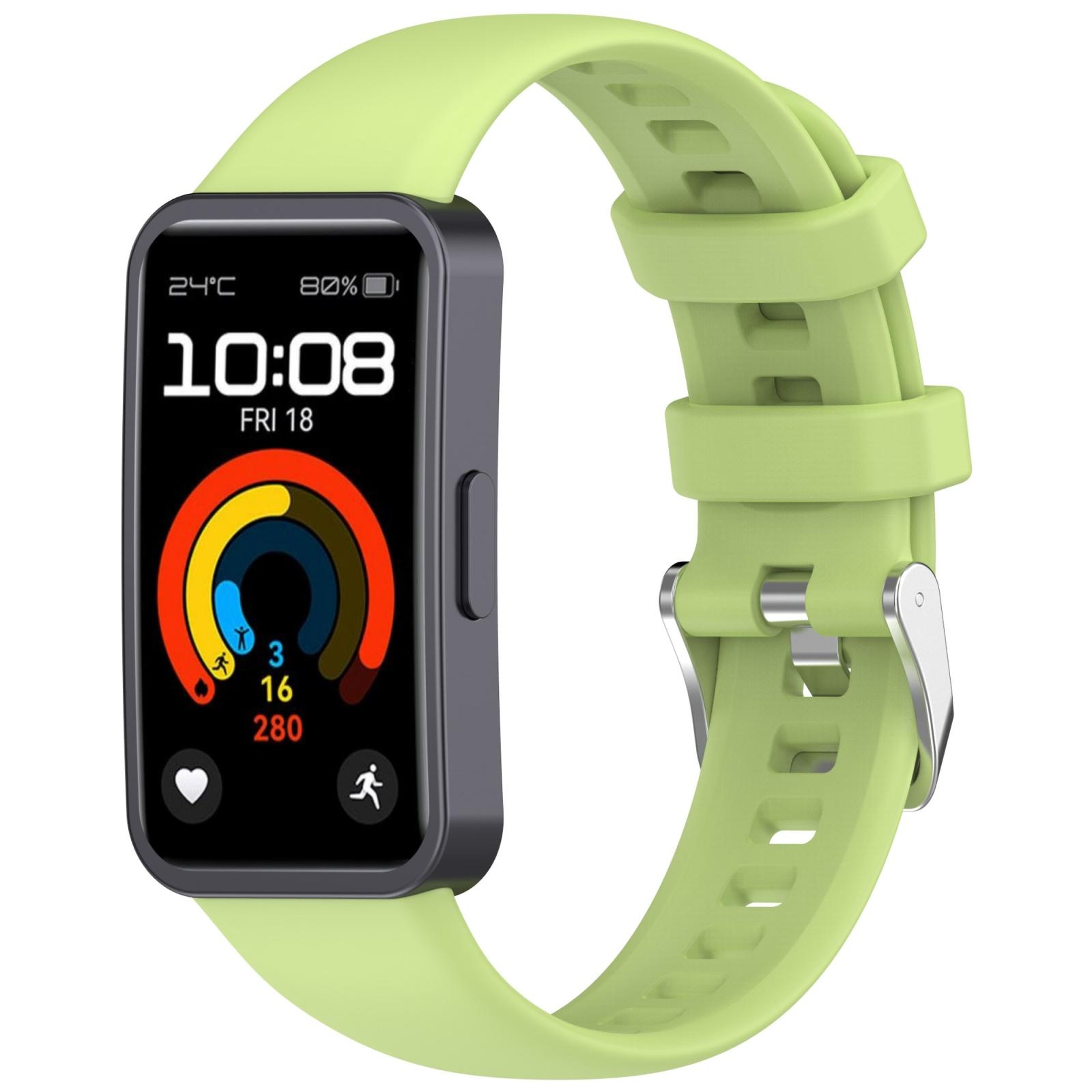 Huawei Band 10 9 8 Silicone Watch Band Soft Replacement Strap With Silver Buckle 16