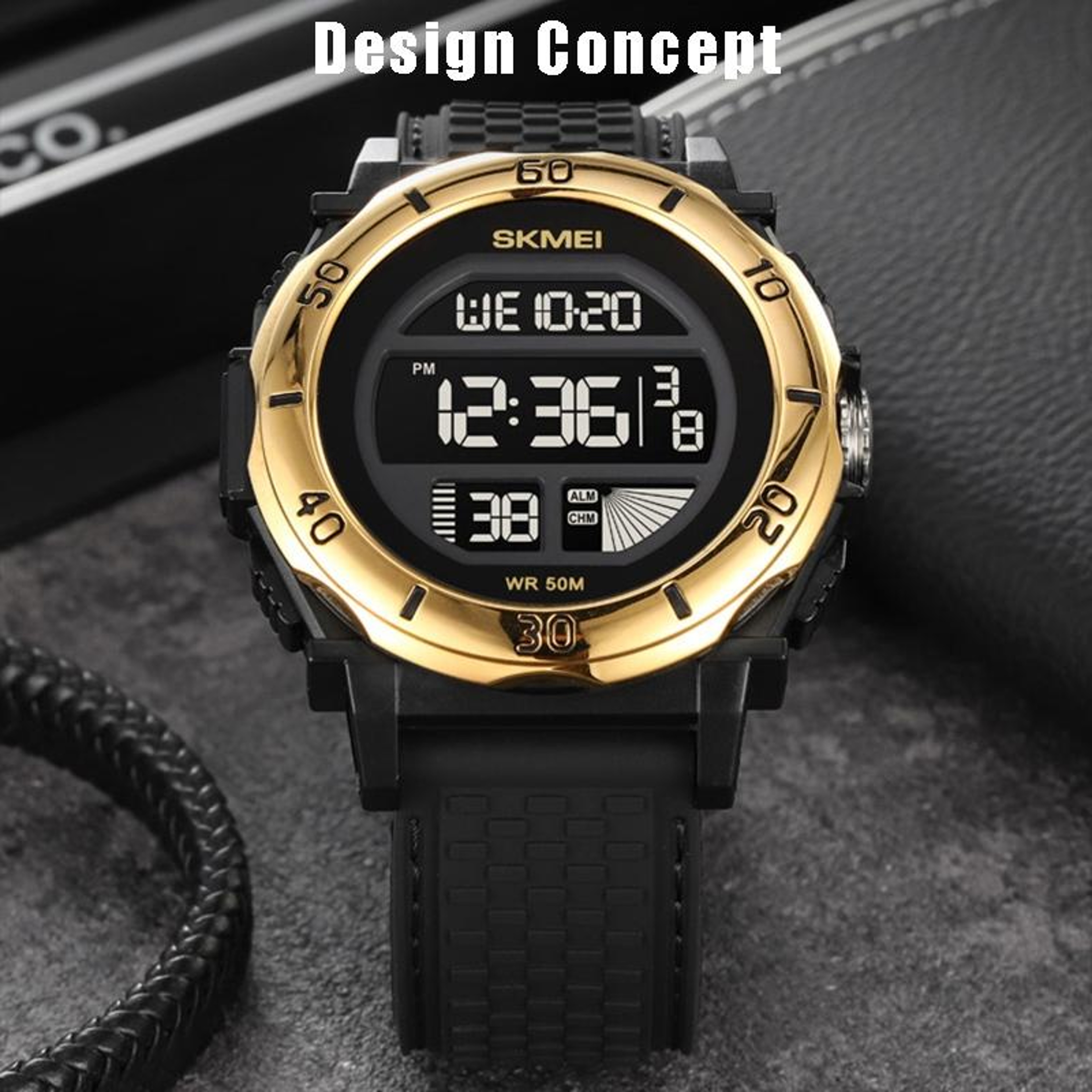 SKMEI 2099 Men Waterproof Outdoor Digital Sports Watch 6