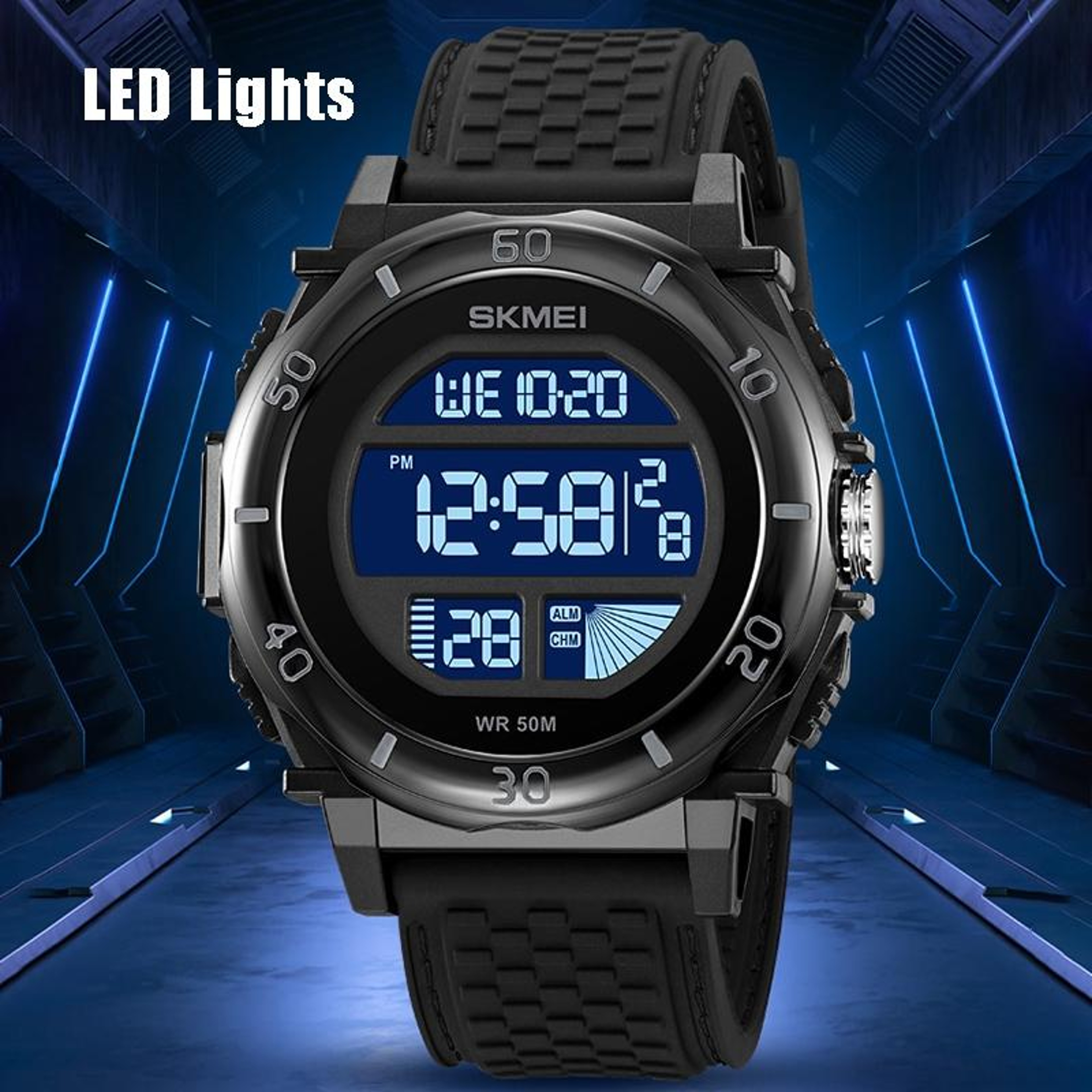 SKMEI 2099 Men Waterproof Outdoor Digital Sports Watch 8