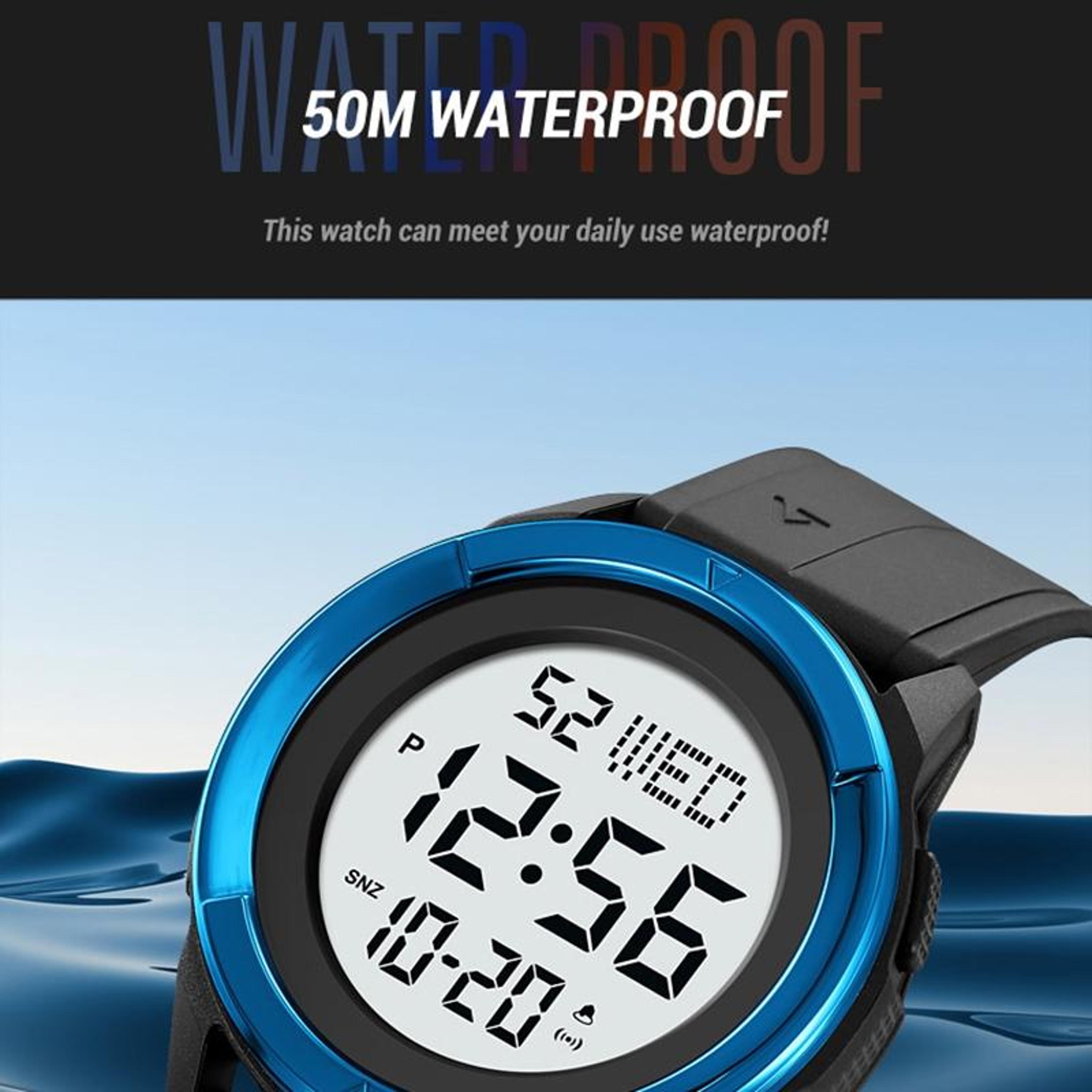 SKMEI 2047 Mens Waterproof Sports Digital Wrist Watch Multifunctional Watch 11