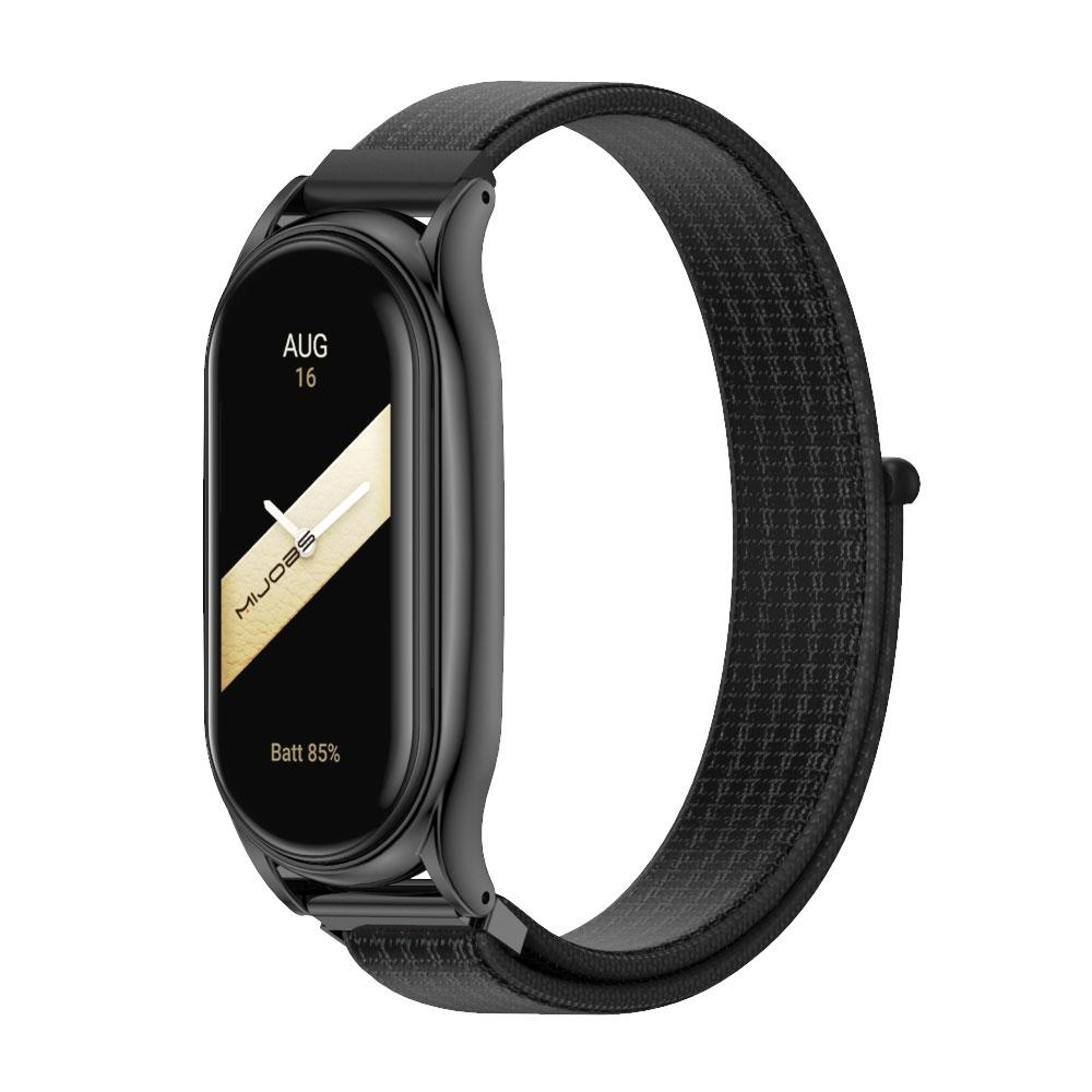 Breathable Nylon Loop Watch Band With Metal Case For Xiaomi Mi Band 8  9 0