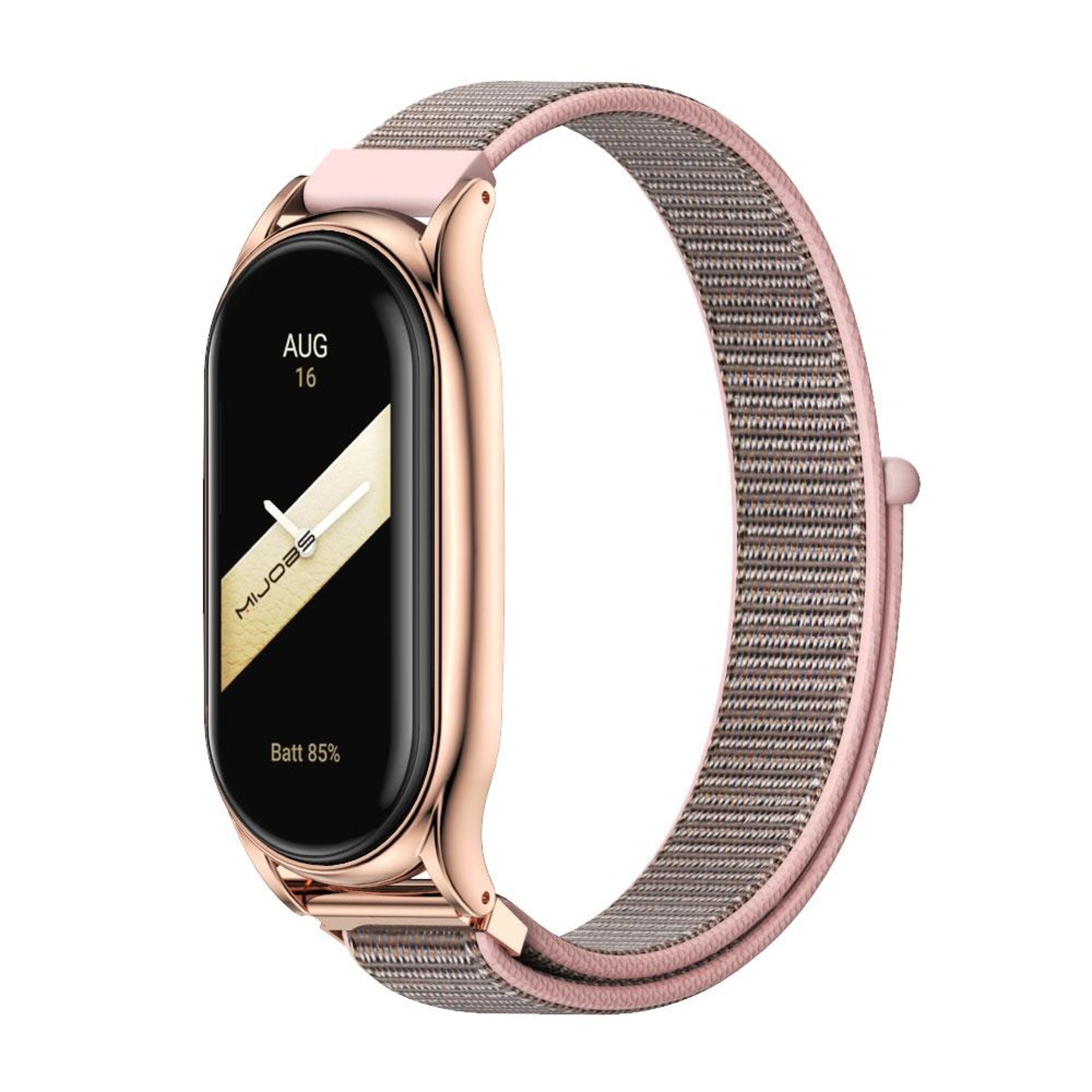 Breathable Nylon Loop Watch Band With Metal Case For Xiaomi Mi Band 8  9 4