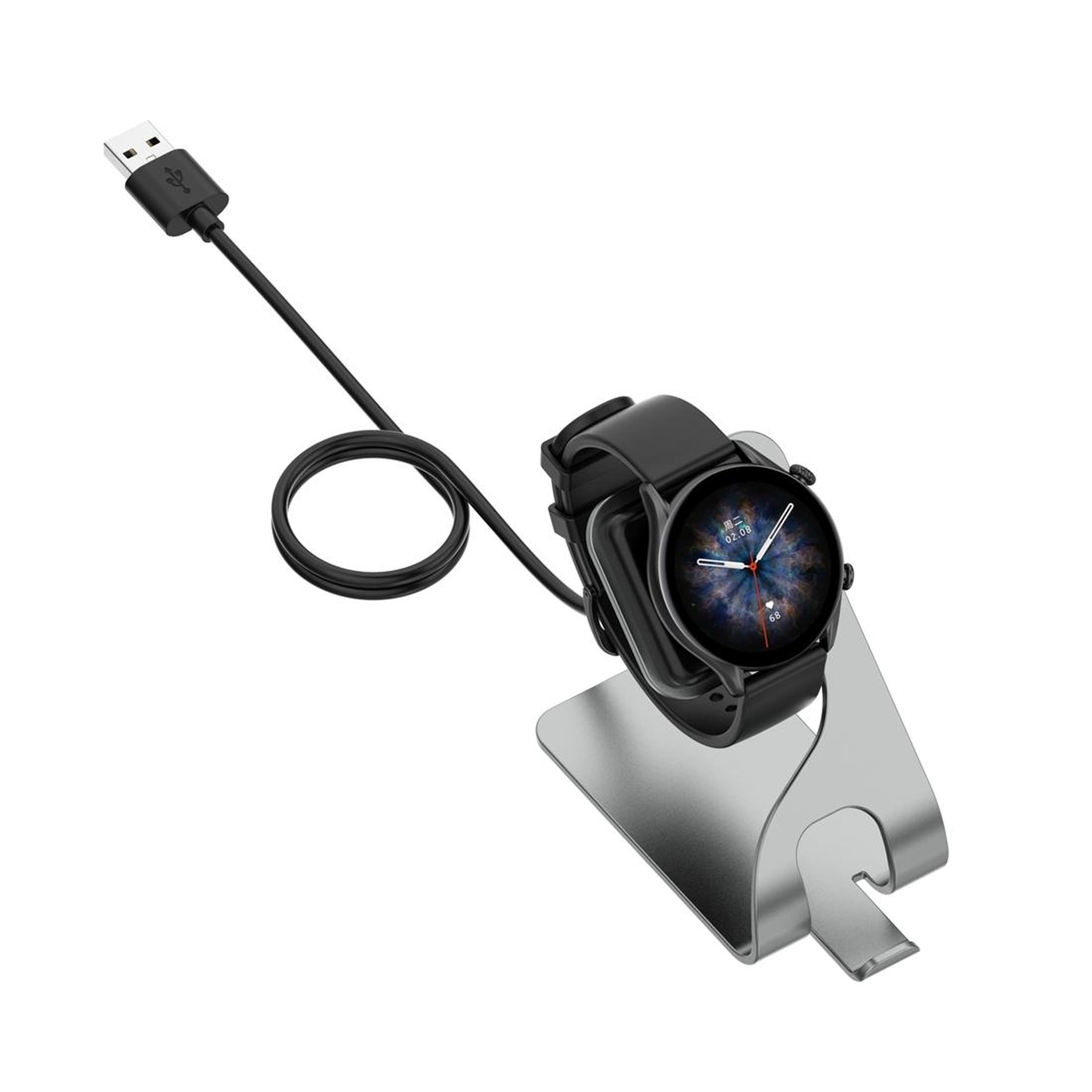 Rotatable Metal Smartwatch Charger Dock For Amazfit T Rex Ultra 2
