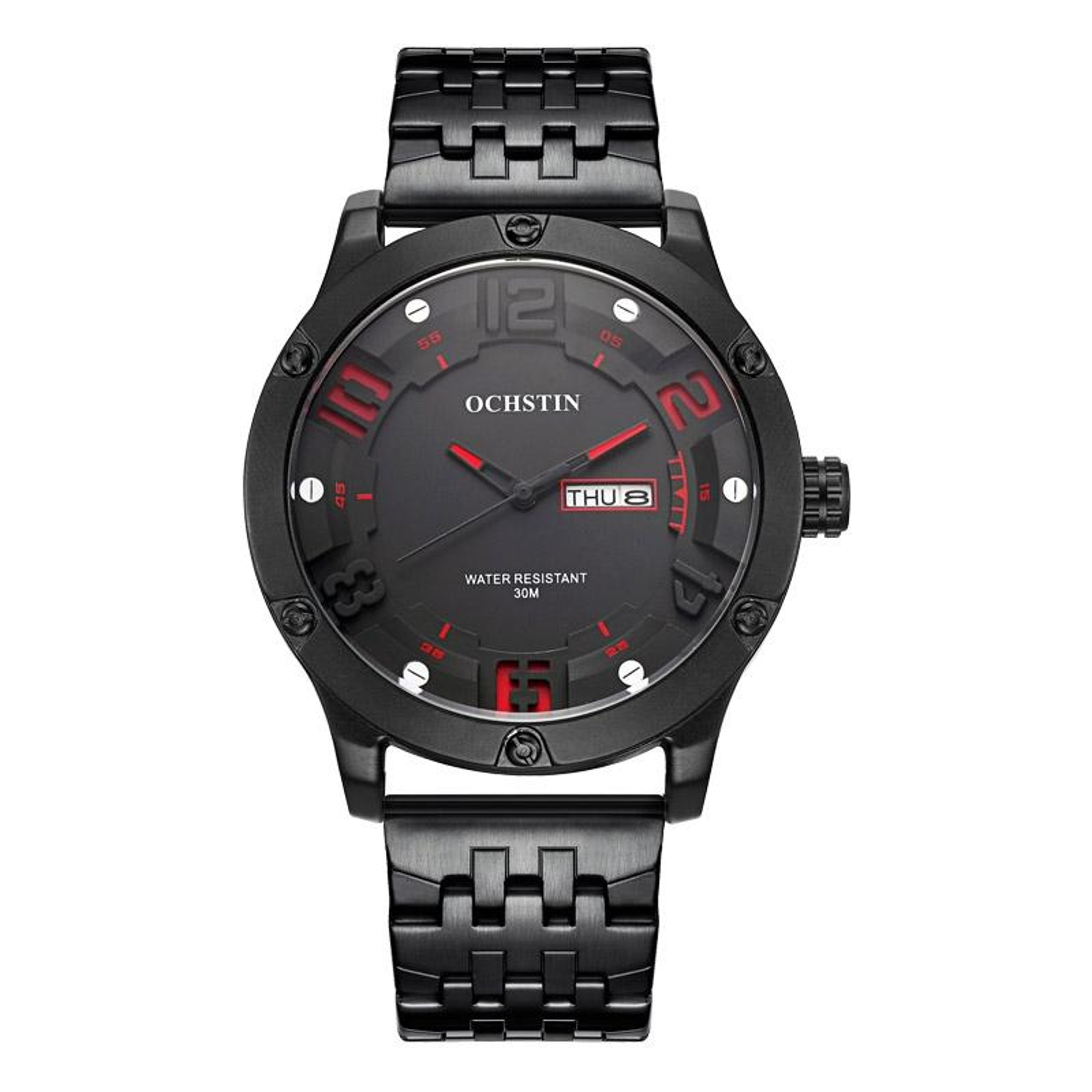 OCHSTIN Classic Quartz Men Watch Stainless Steel Day Date Business Wristwatch 0