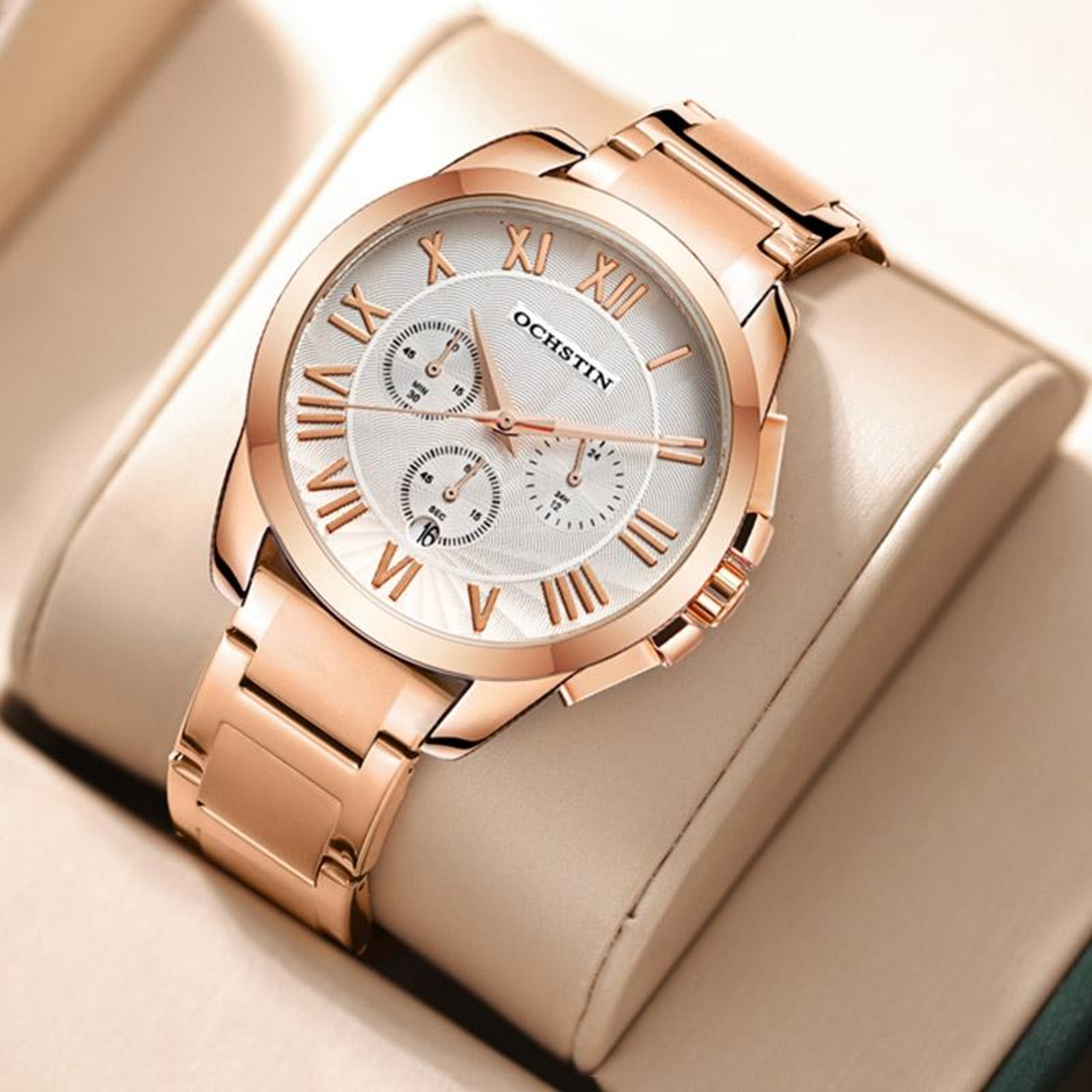OCHSTIN 7242 Mens Waterproof Quartz Stainless Steel Watch 6