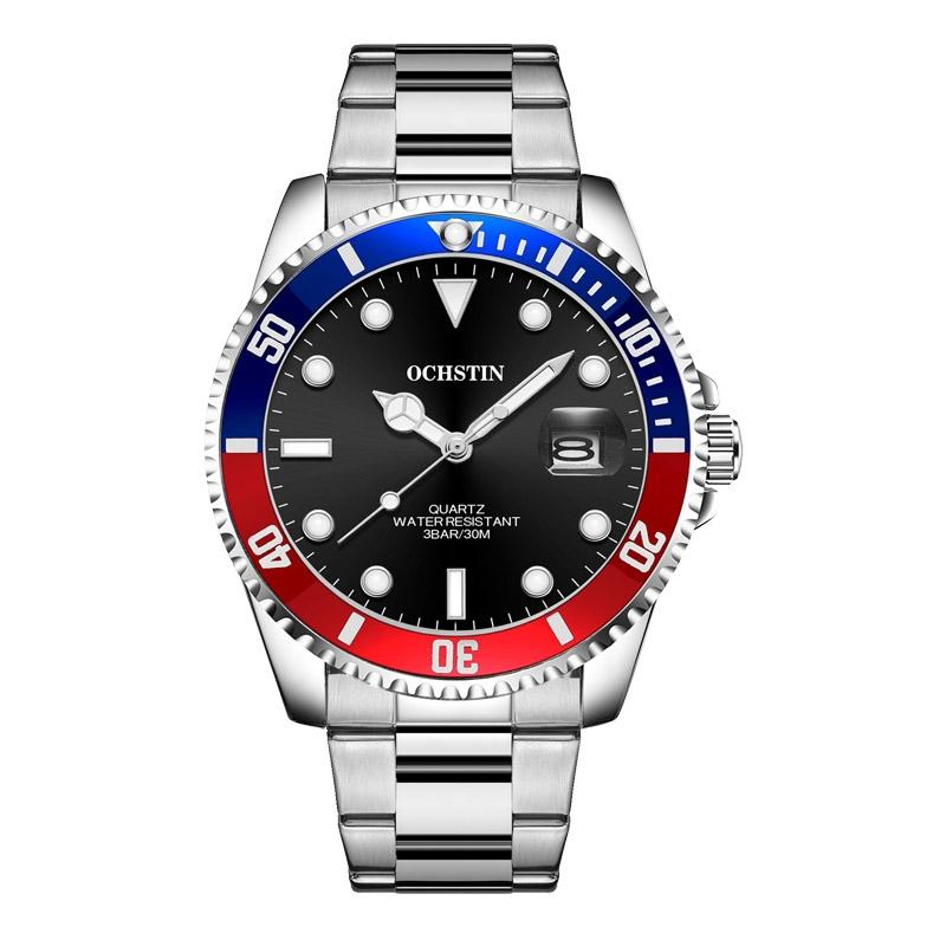OCHSTIN 7019E Mens Stainless Steel Chronograph Watch Luminous Waterproof Business Quartz Watch 1