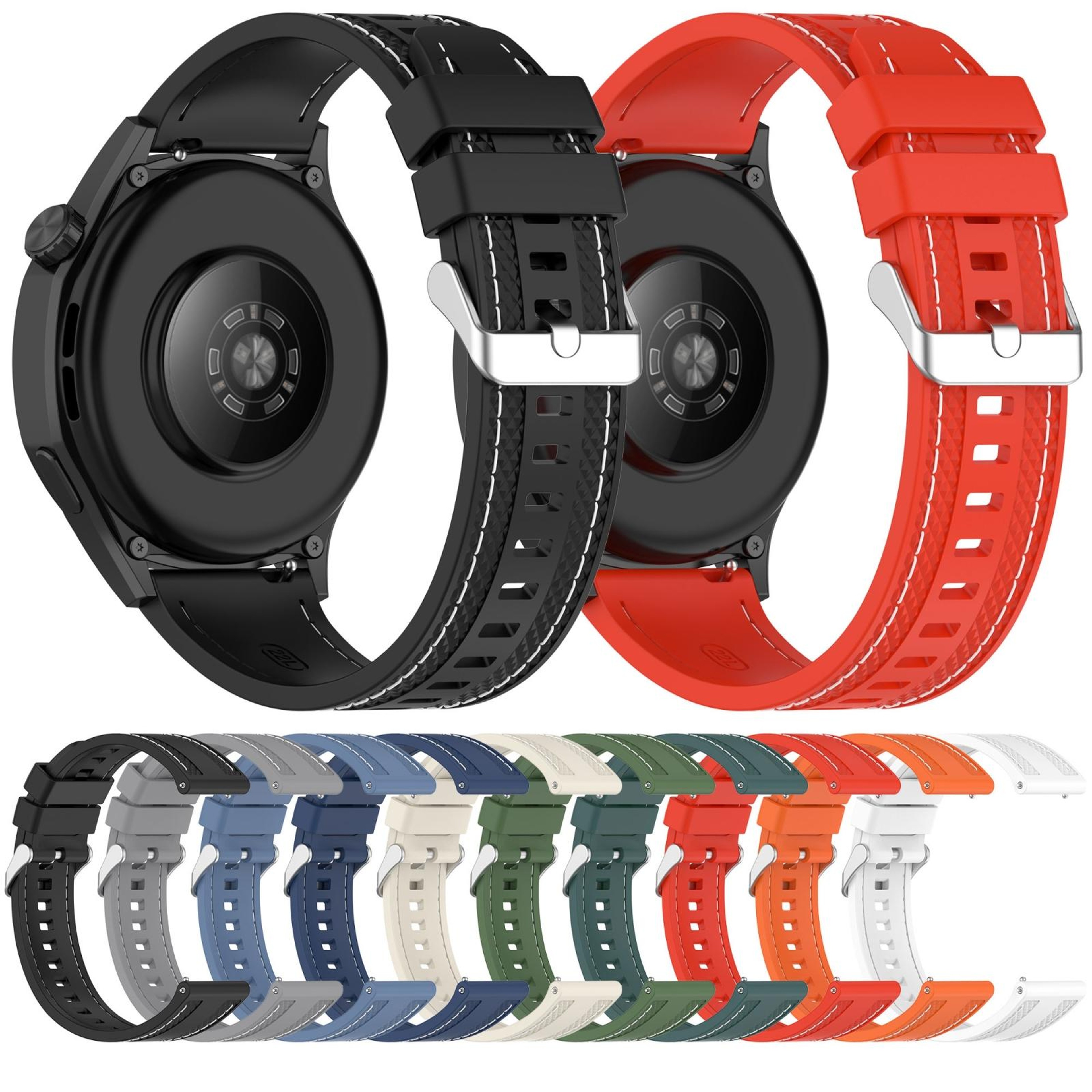 Durable COROS Pace 3 Silicone Watch Band With Two Side Stitching  Quick Release Watch Strap Design 12