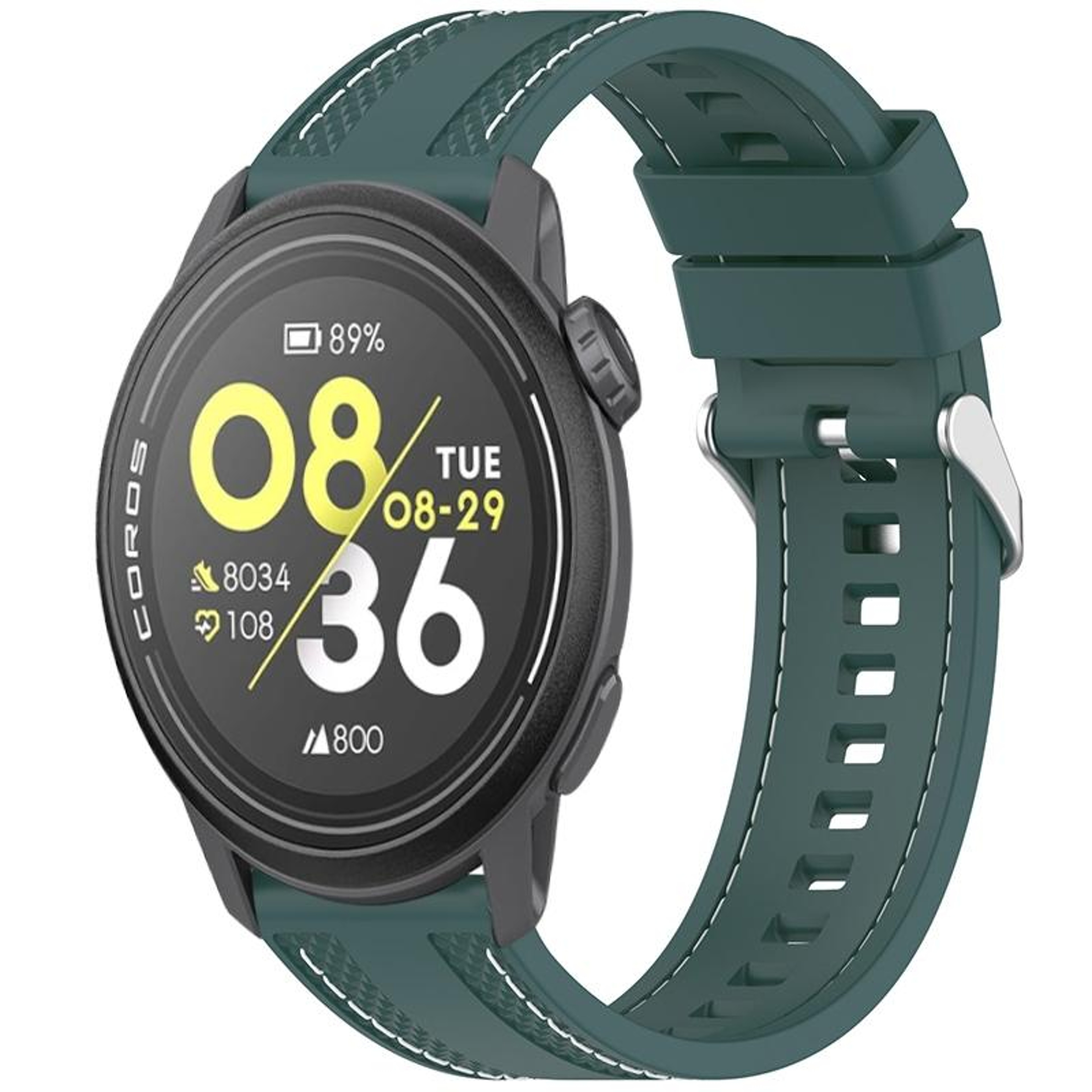 Durable COROS Pace 3 Silicone Watch Band With Two Side Stitching  Quick Release Watch Strap Design 6