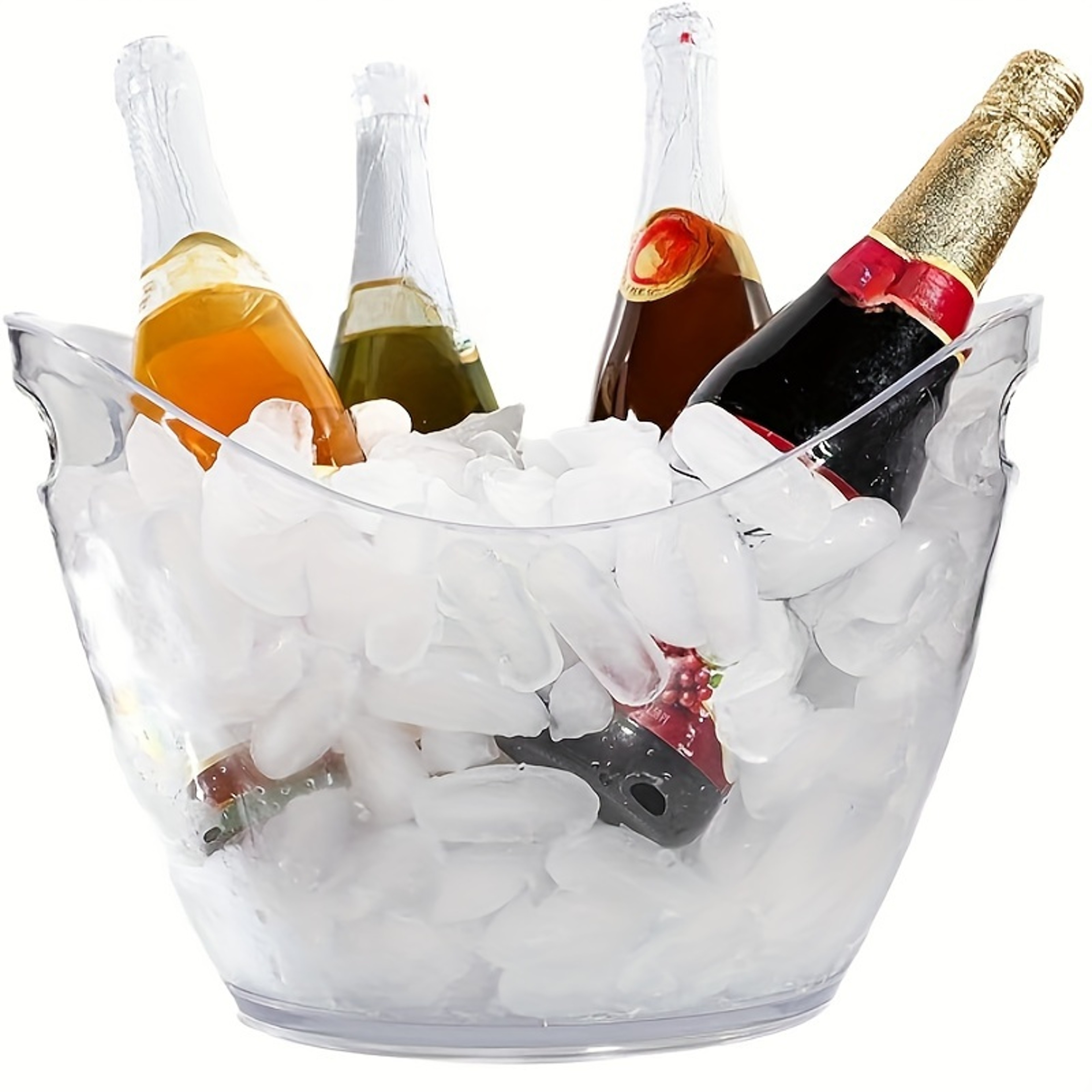 Elegant Acrylic Ice Bucket Transparent Beverage Cooler For Champagne Wine Beer Soda Perfect For Par 5