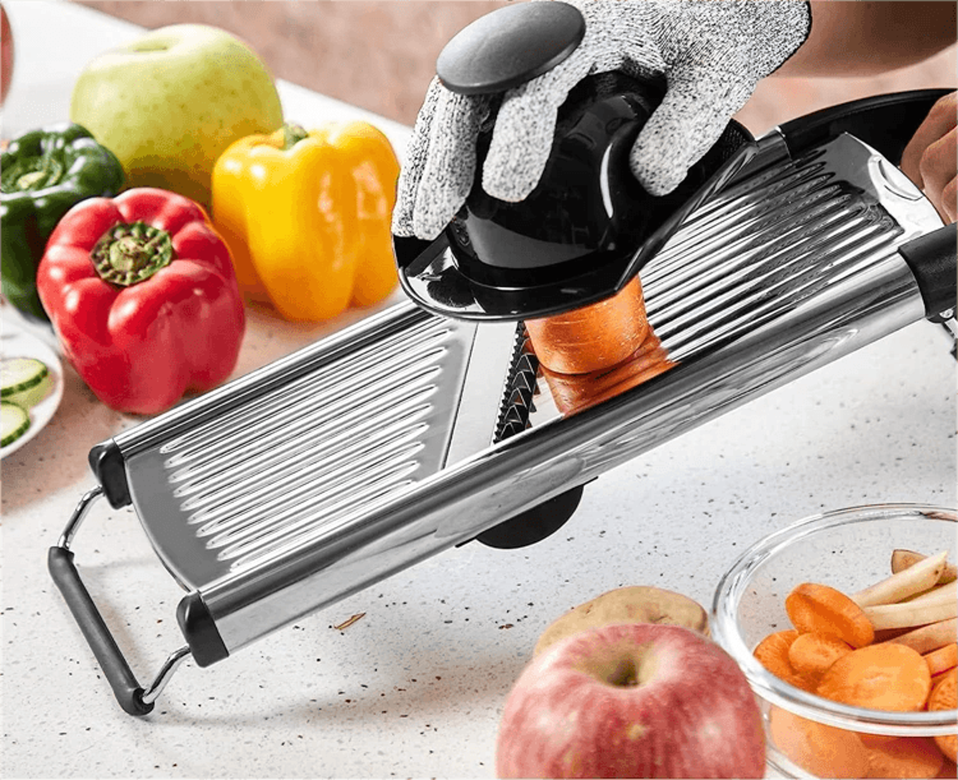 Adjustable Mandoline Stainless Steel Vegetable Slicer Chopper Cutter For Potato Tomato Onion Carrot 0
