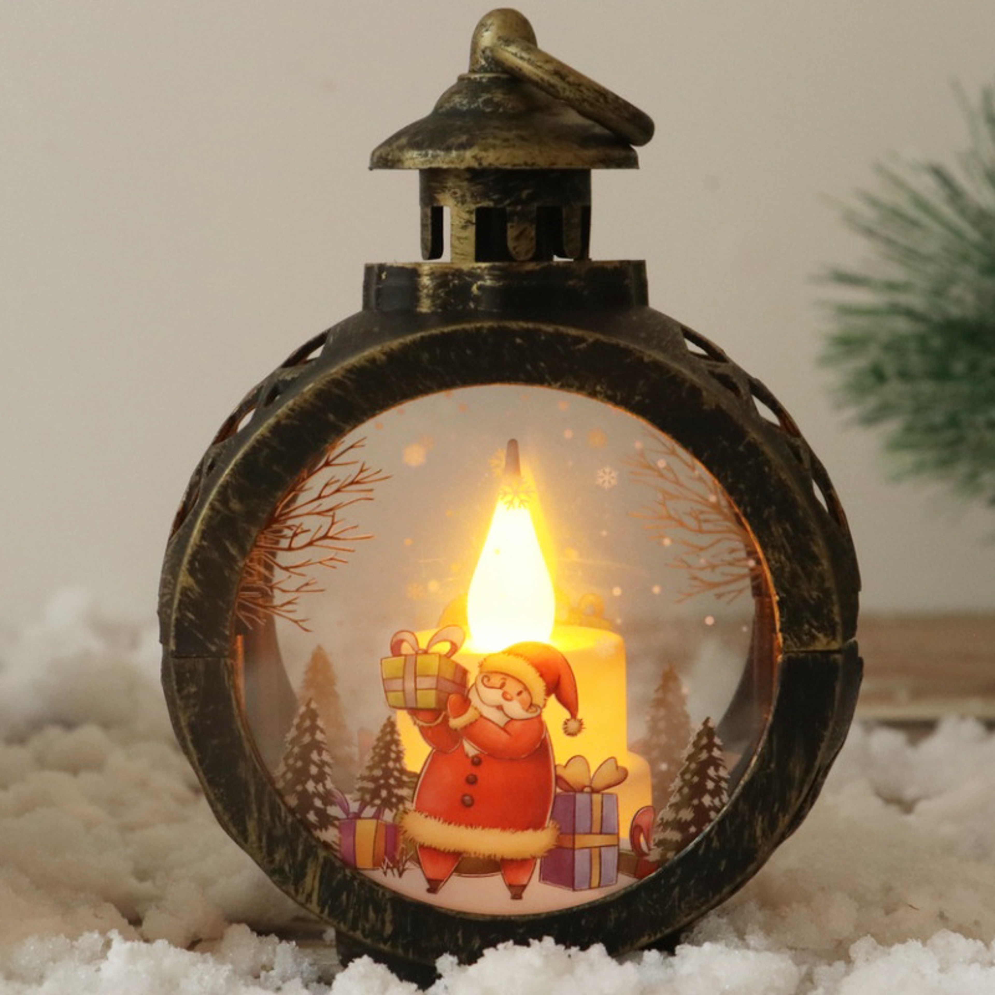 Christmas Round Wind Light Merry Christmas Decoration For Home Ornaments Xmas Gift New Year Holiday 6